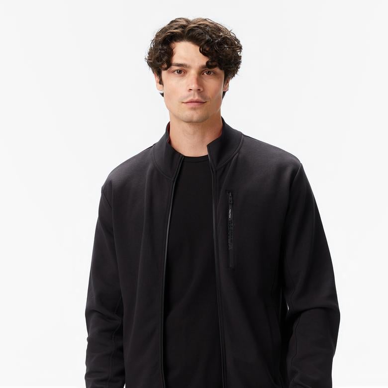 Nautica Erkek Siyah Classic Fit Fermuarlı Sweatshirt