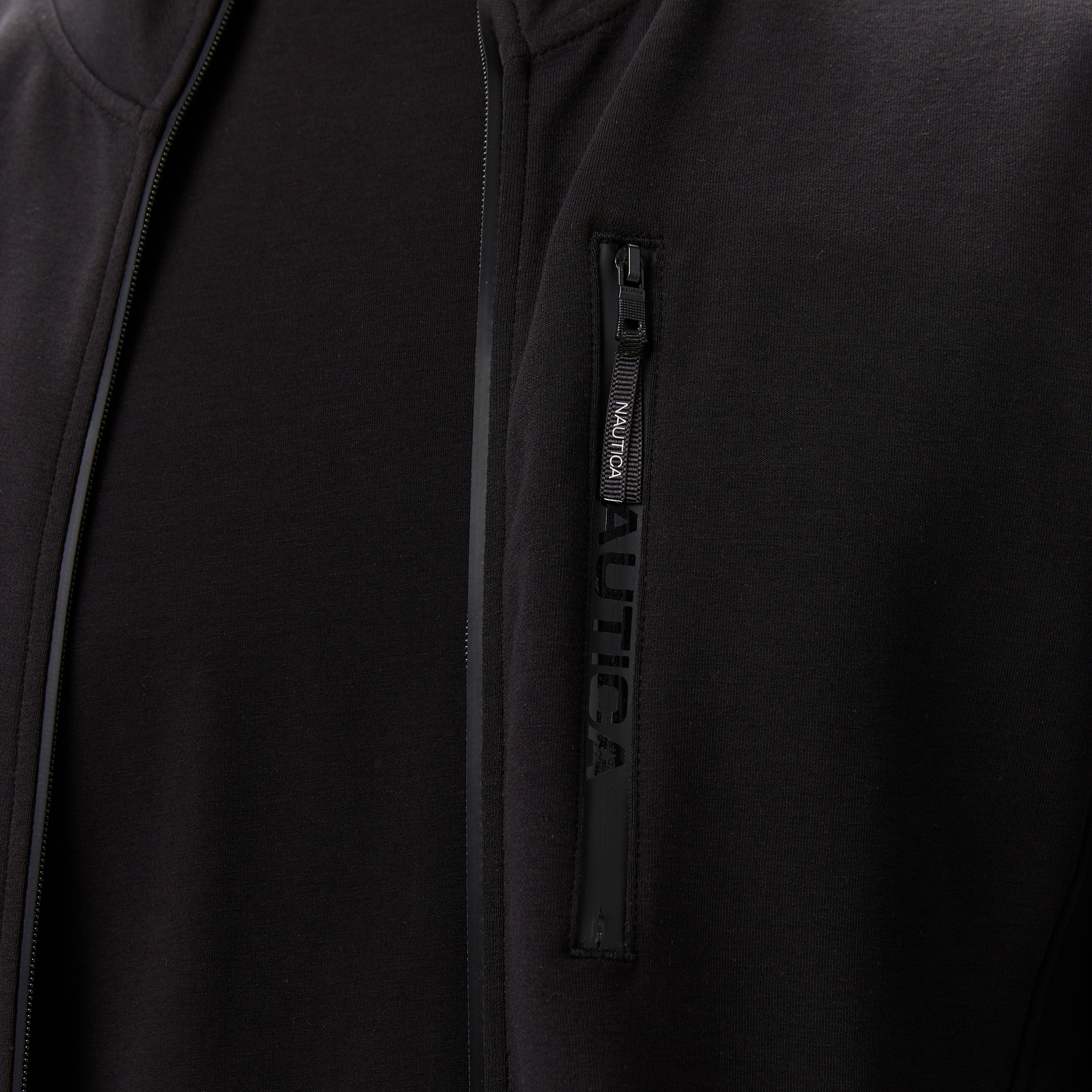 Nautica Erkek Siyah Classic Fit Fermuarlı Sweatshirt