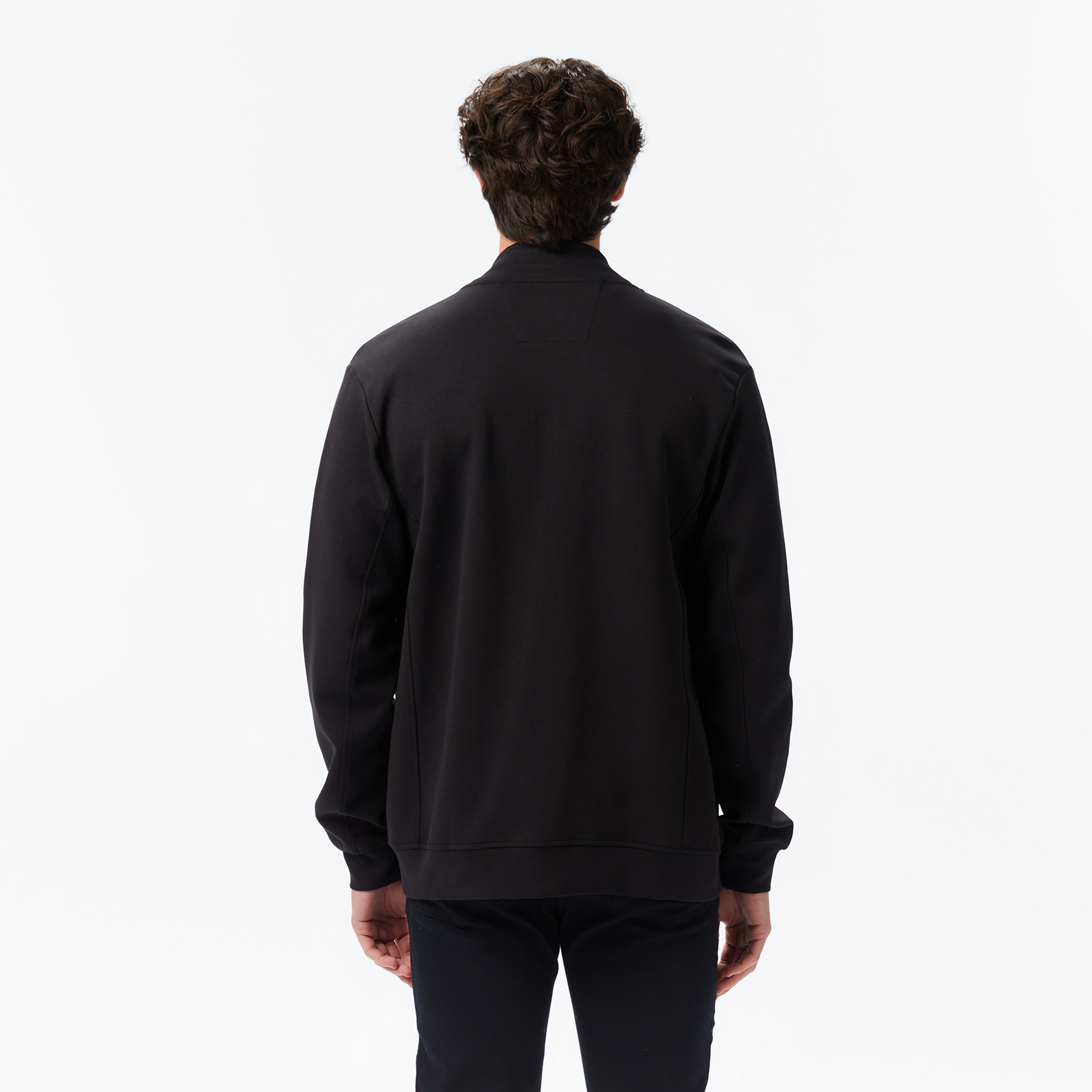 Nautica Erkek Siyah Classic Fit Fermuarlı Sweatshirt