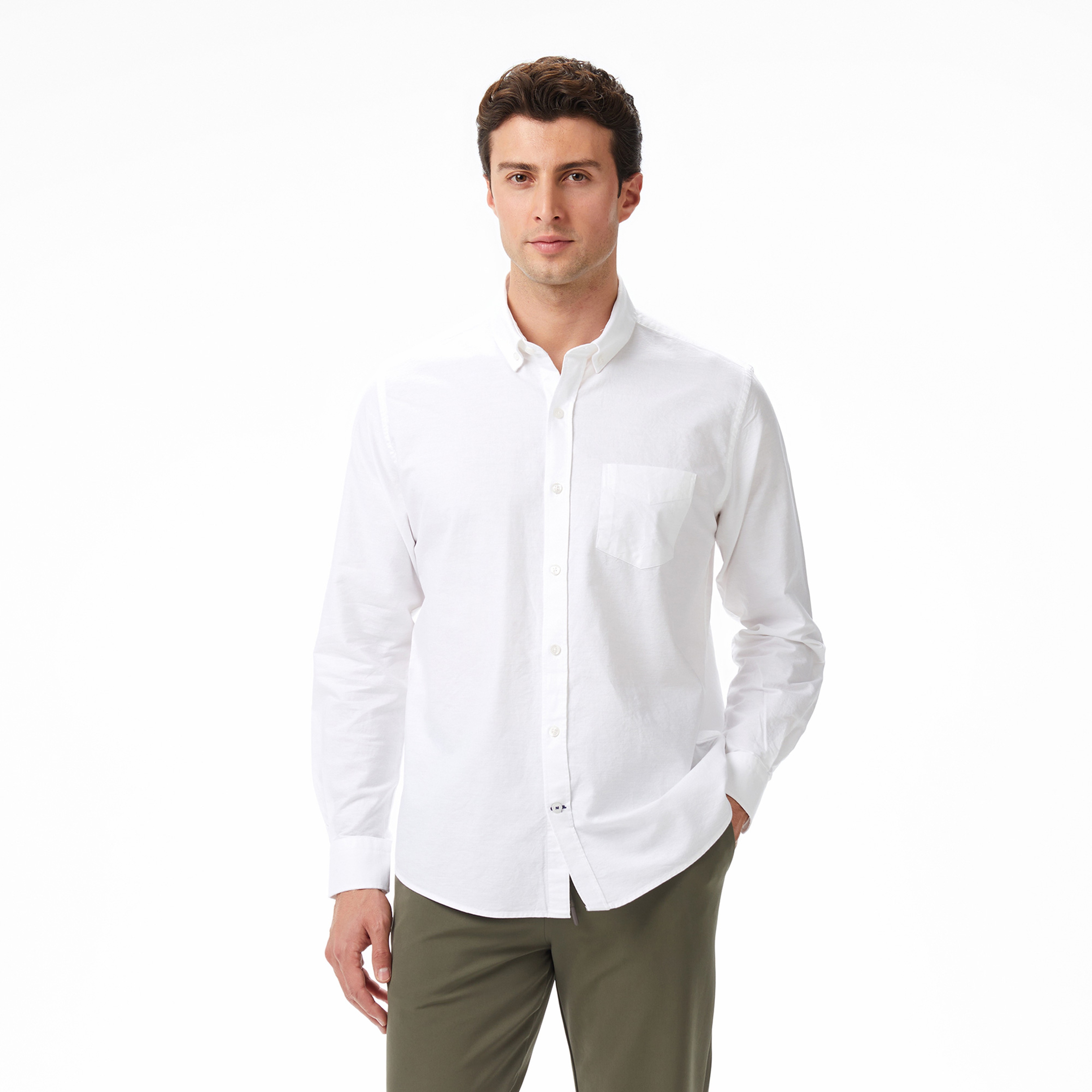 Nautica Erkek Beyaz Classic Fit Gömlek