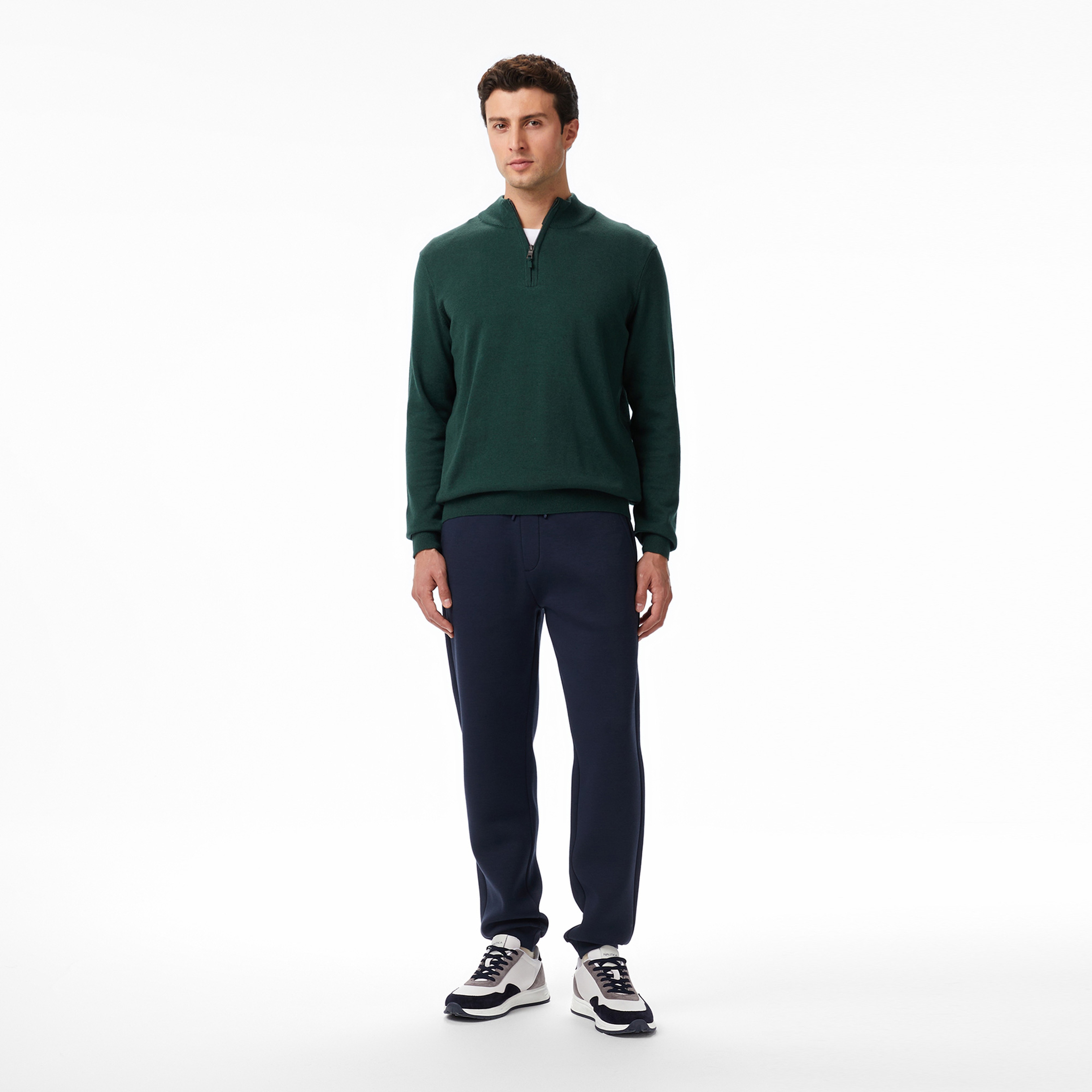 Nautica Erkek Yeşil Classic Fit Kazak