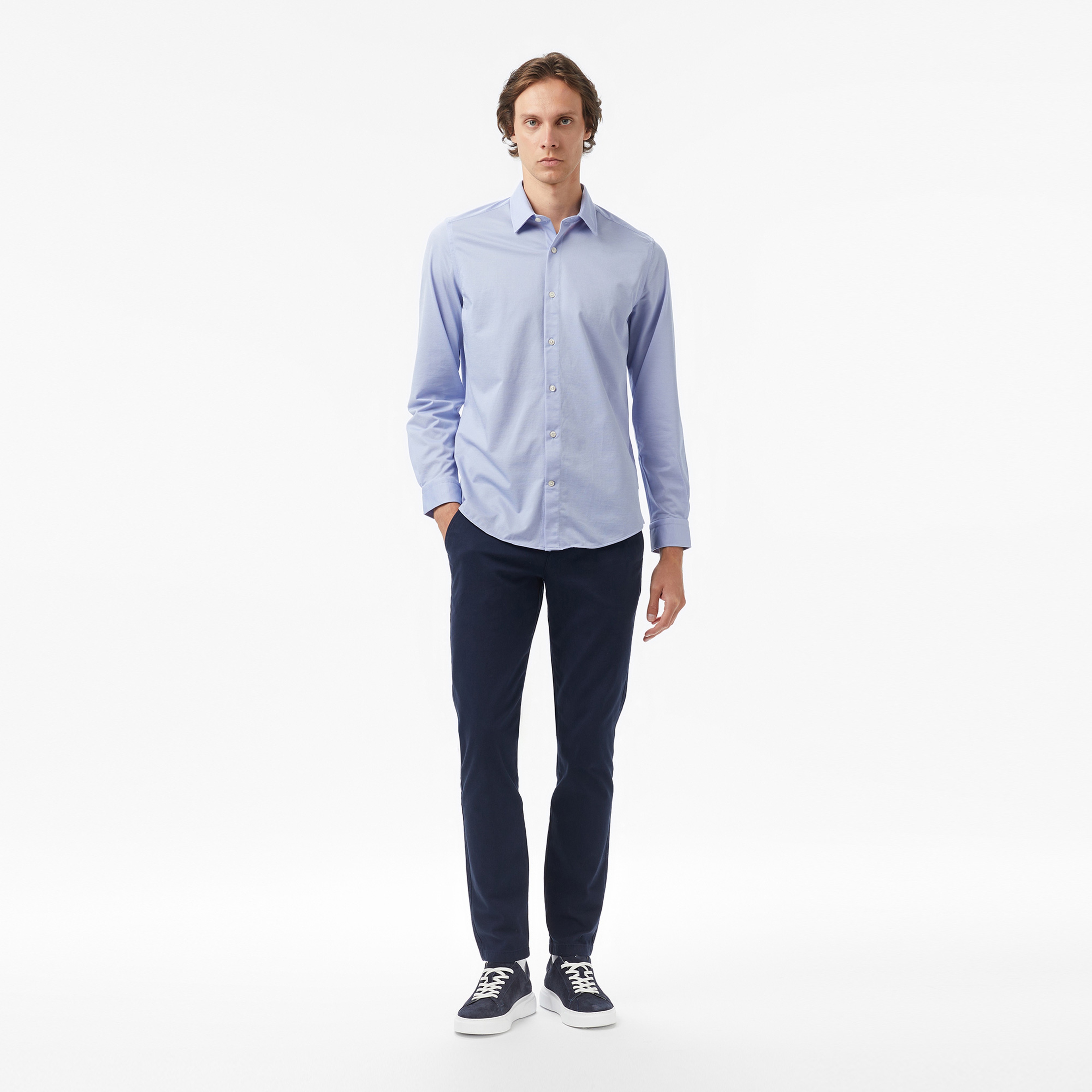 Nautica Erkek Mavi Slim Fit Gömlek