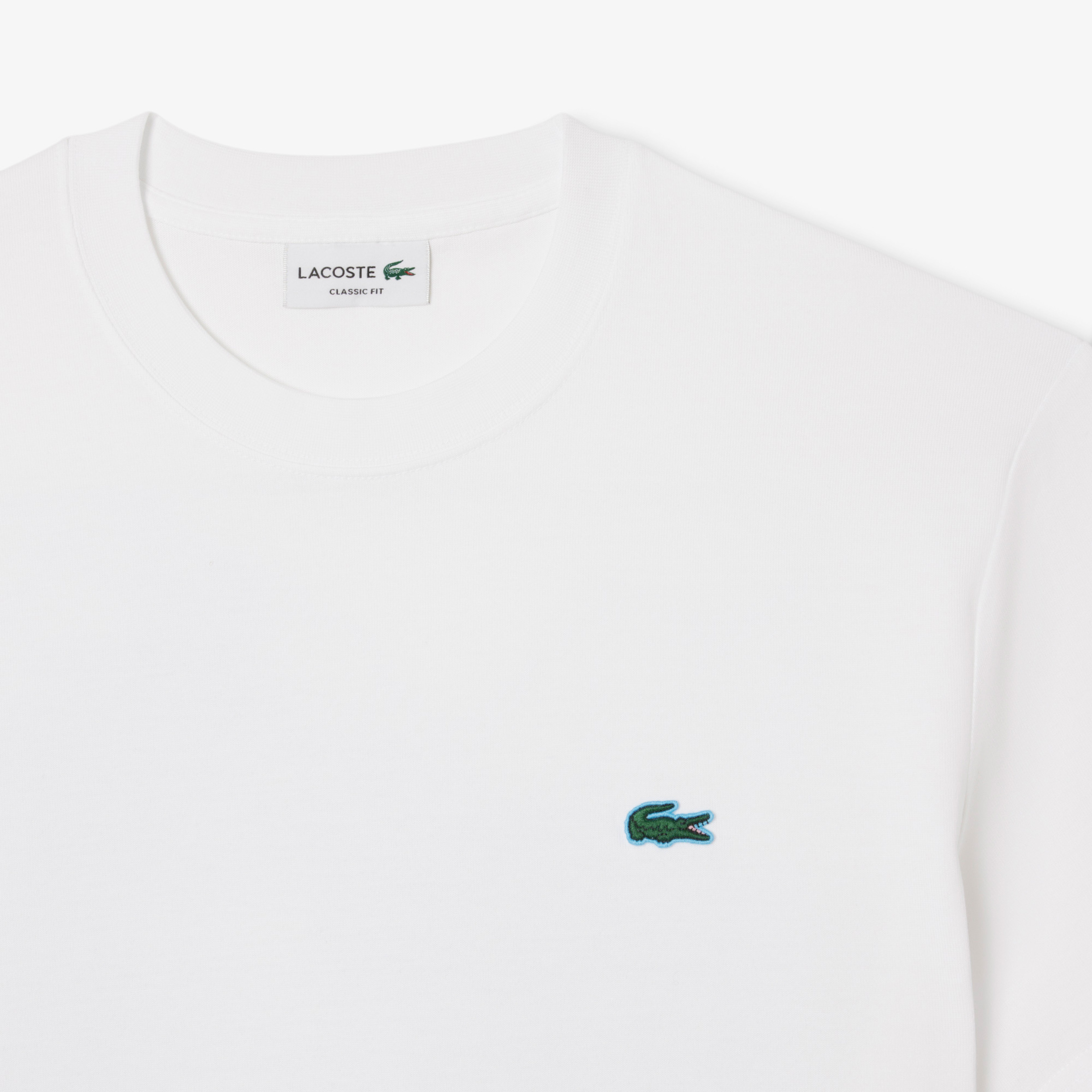 Lacoste Tennis Heritage Multi Print Erkek Beyaz T-Shirt