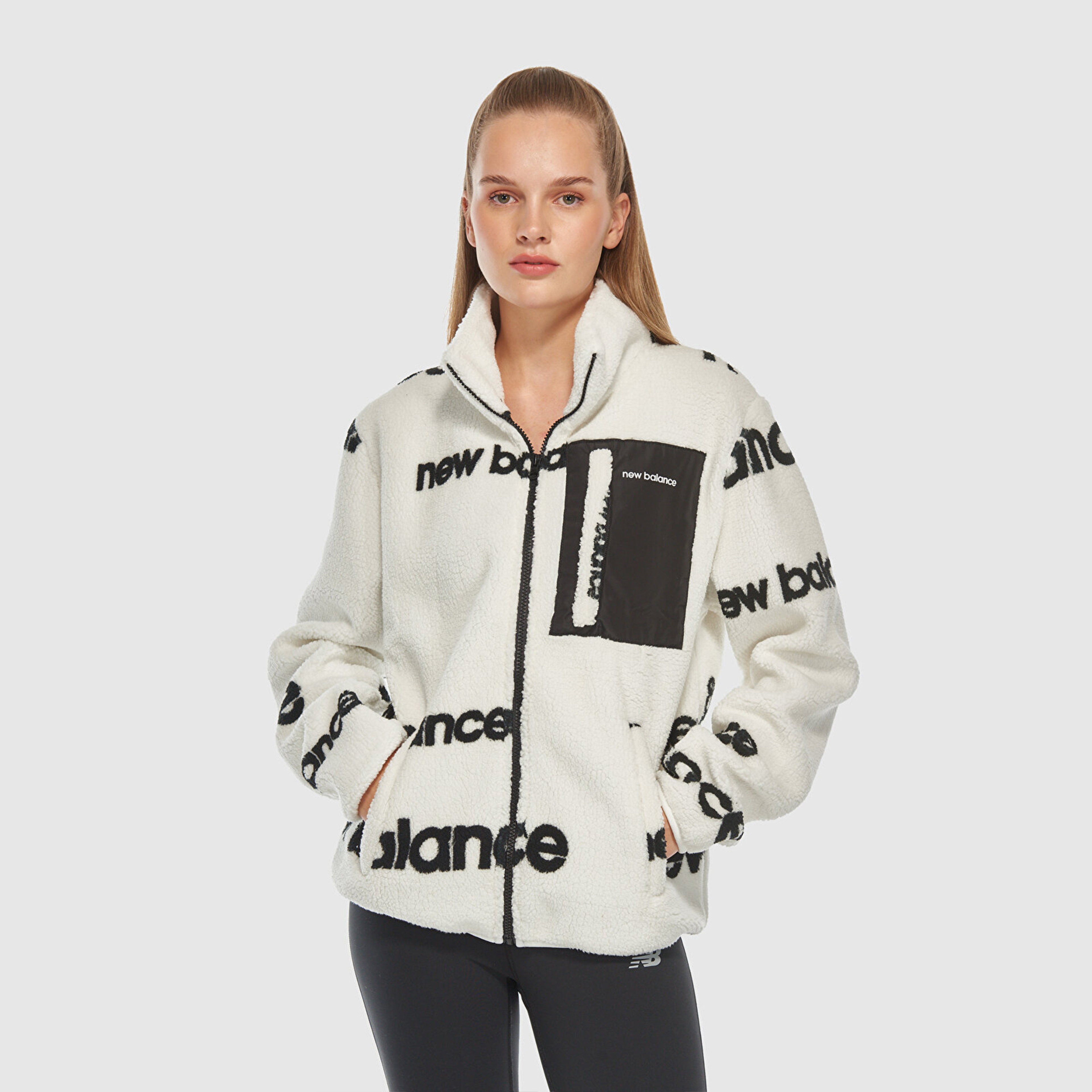 New Balance NB Lifestyle Kadın Beyaz Sweatshirt