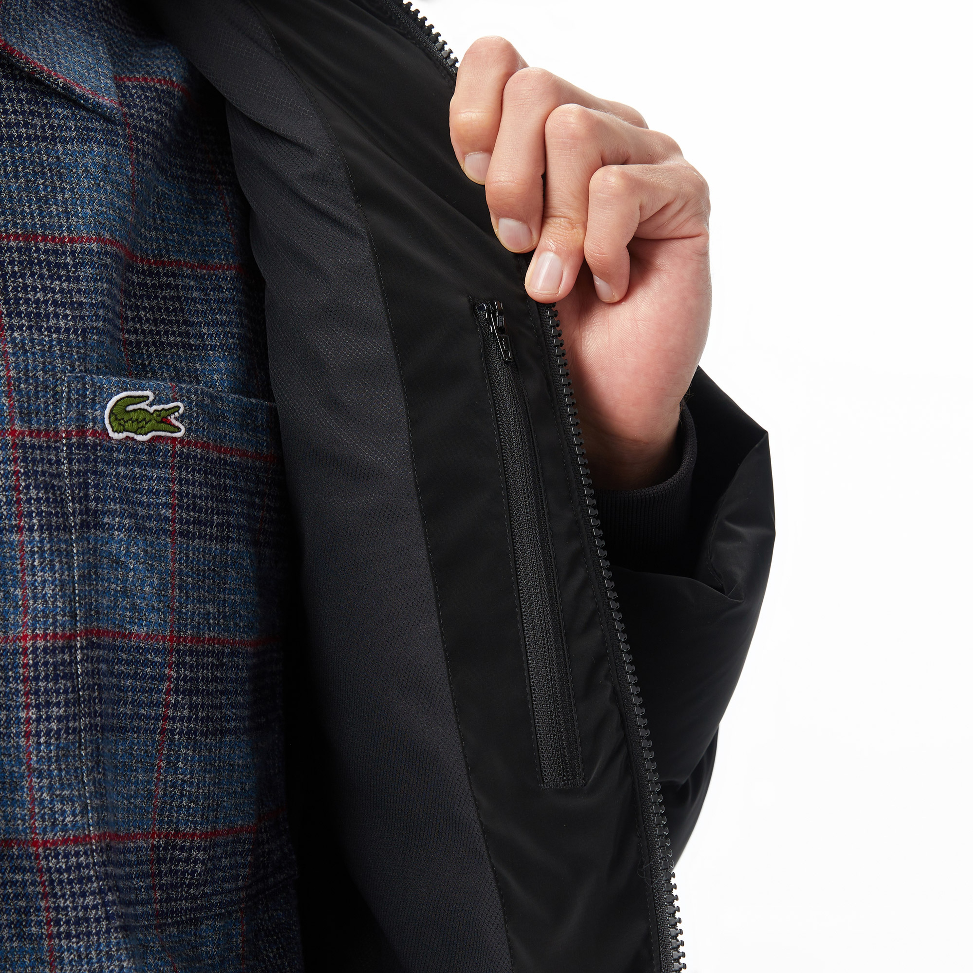 Erkek Kapüşonlu Siyah Mont