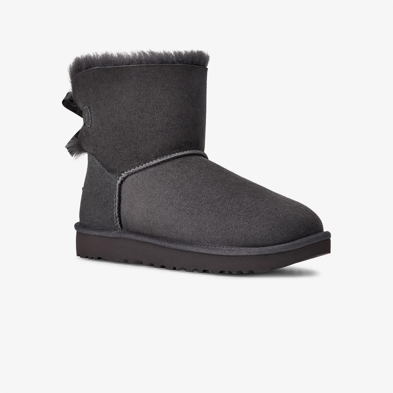 UGG Mini Bailey Bow Kadın Gri Bot