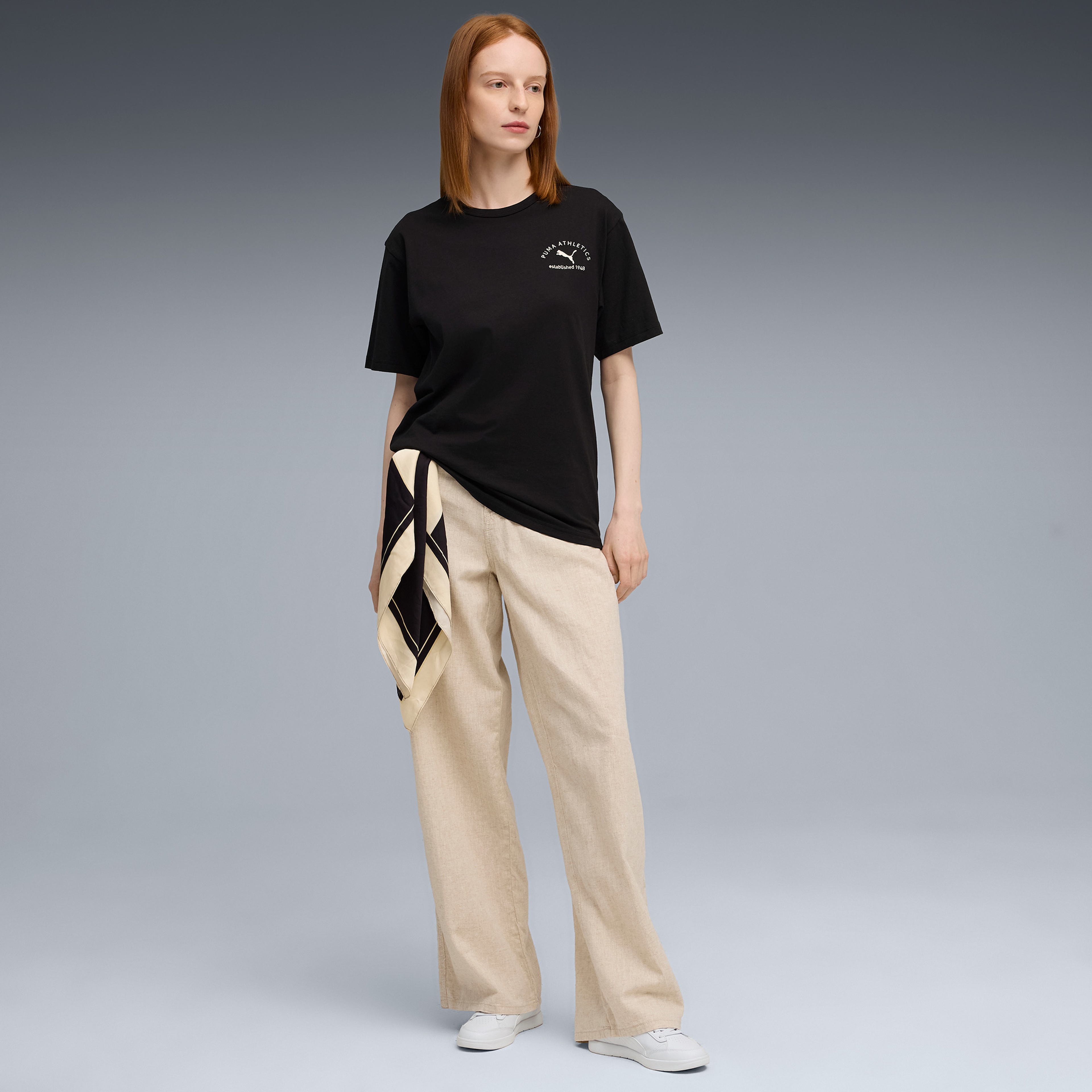 Puma Class Relaxed  Kadın Siyah T-Shirt