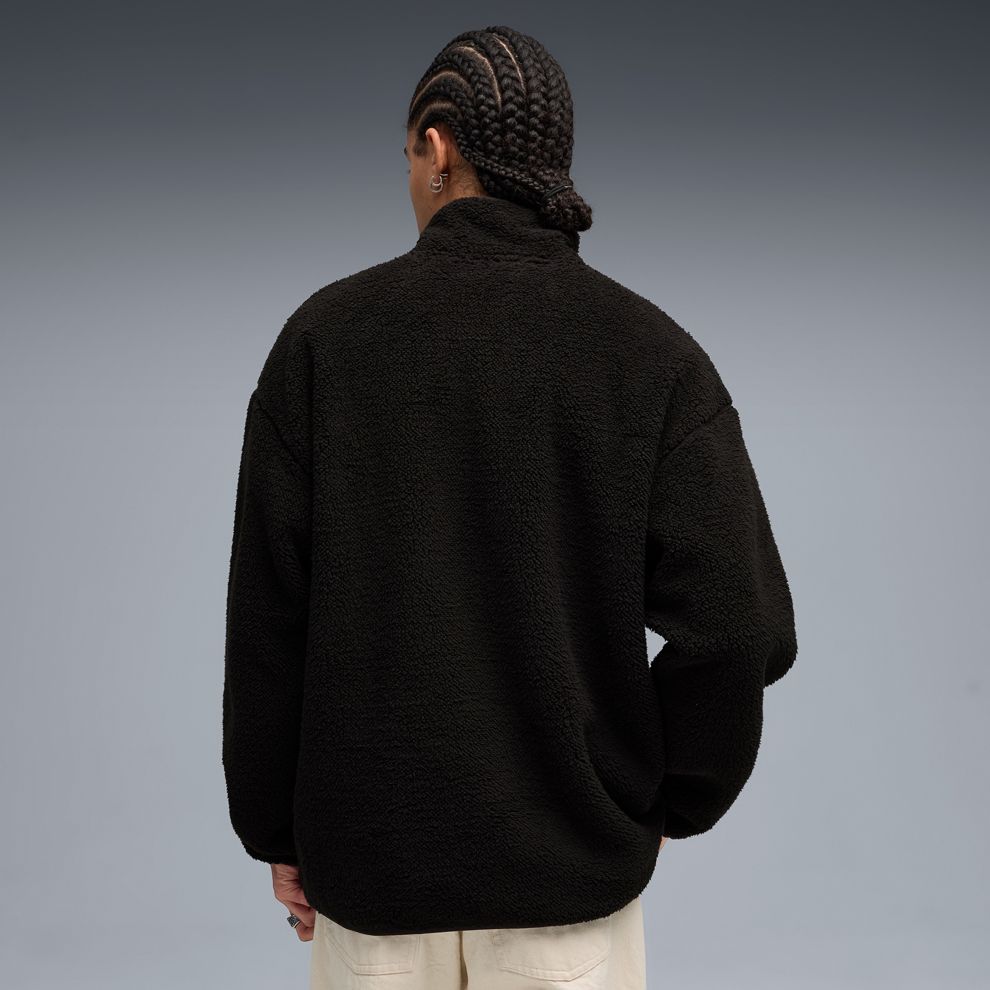 Puma Essentials Elevated Sherpa Full-Zip Erkek Siyah Ceket