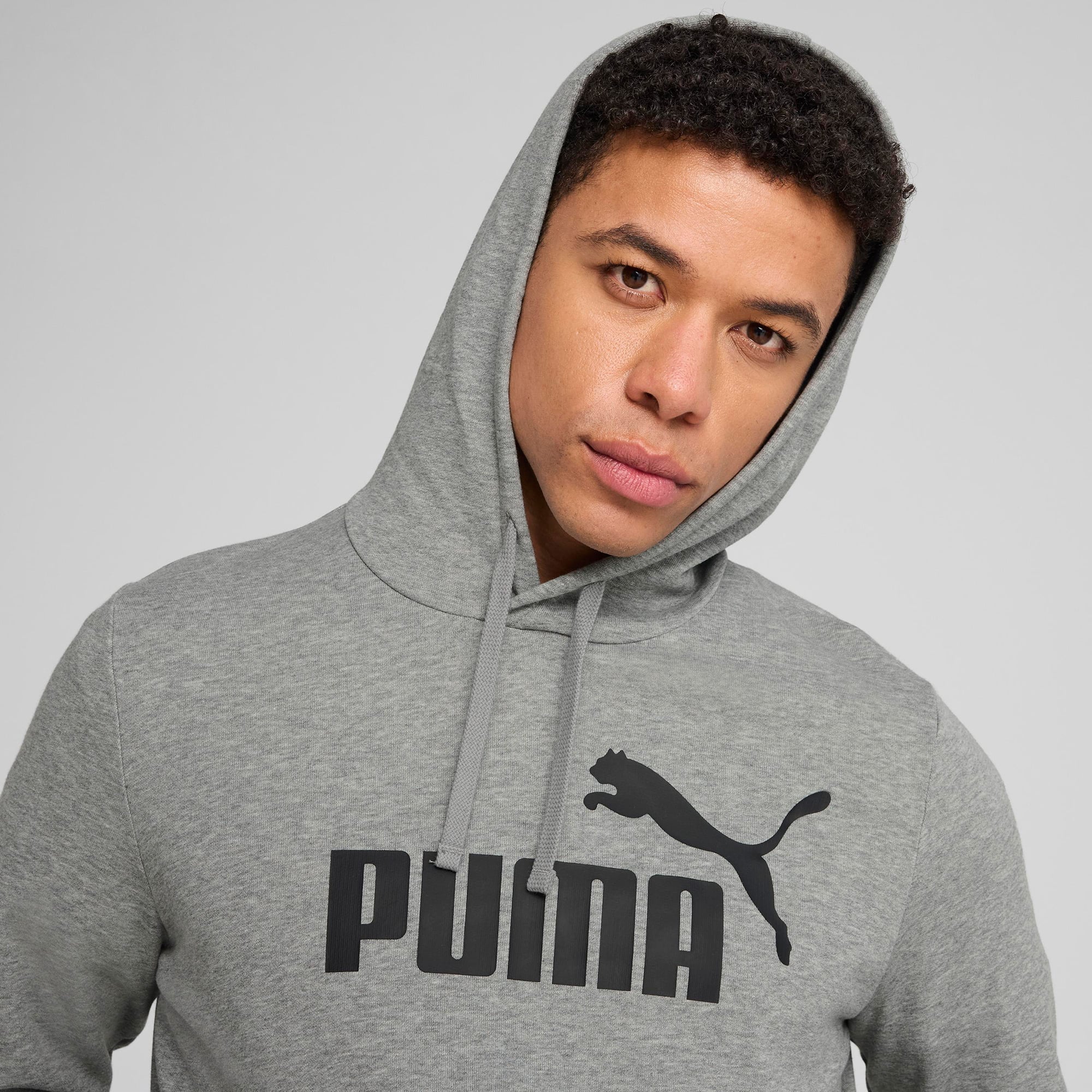 Puma Essential No. 1 Logo  Erkek Gri Sweatshirt