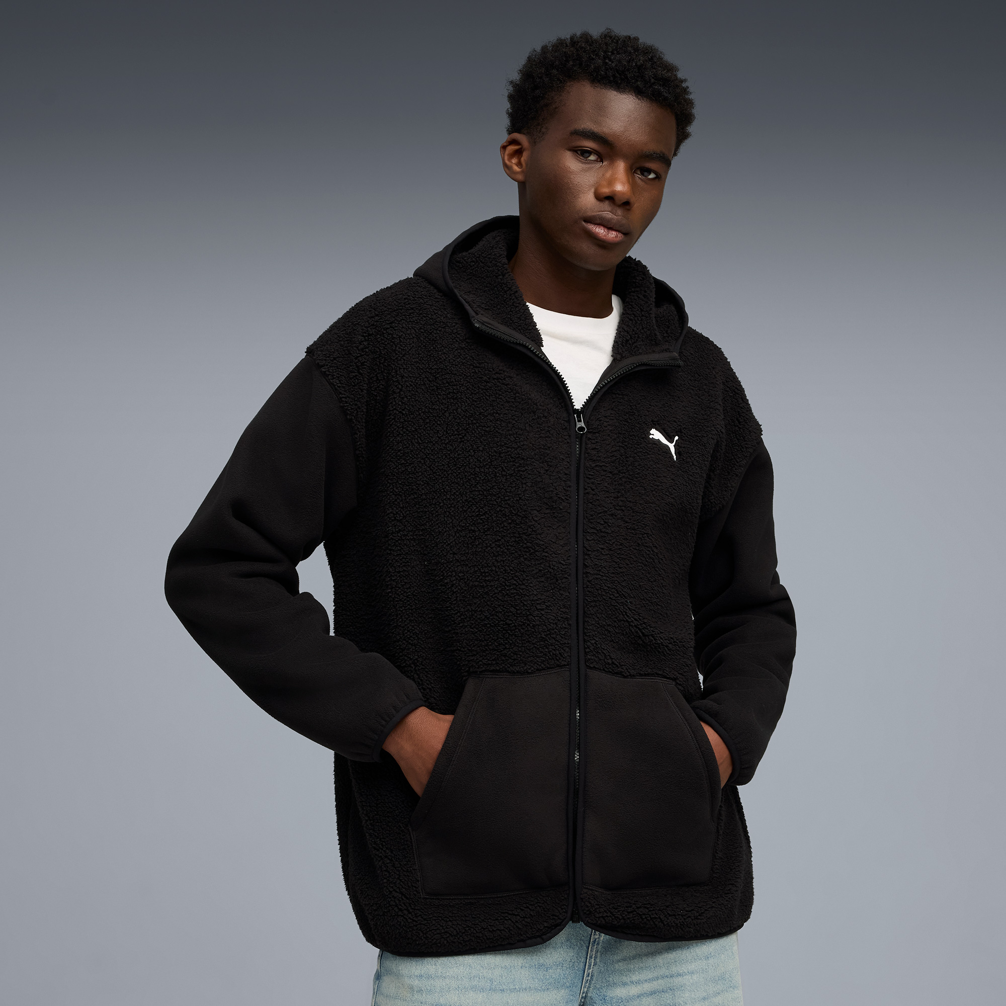 Puma Essentials Elevated Full-Zip Erkek Siyah CeketS688260| Occasion