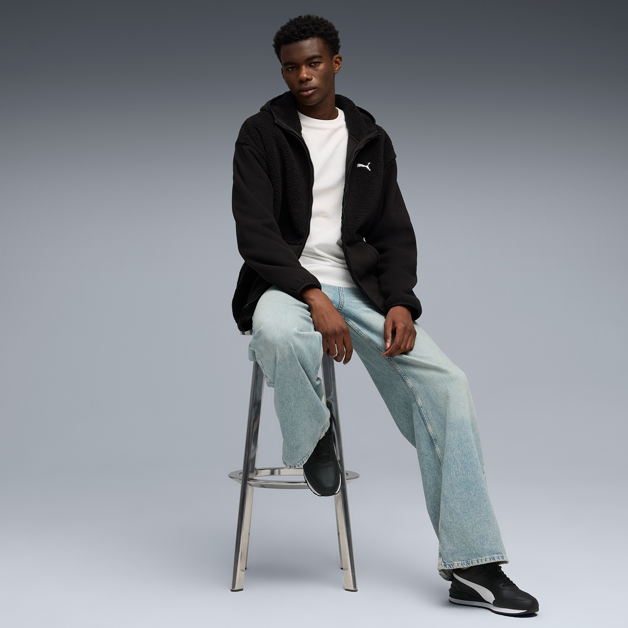 Puma Essentials Elevated Full-Zip Erkek Siyah CeketS688260| Occasion