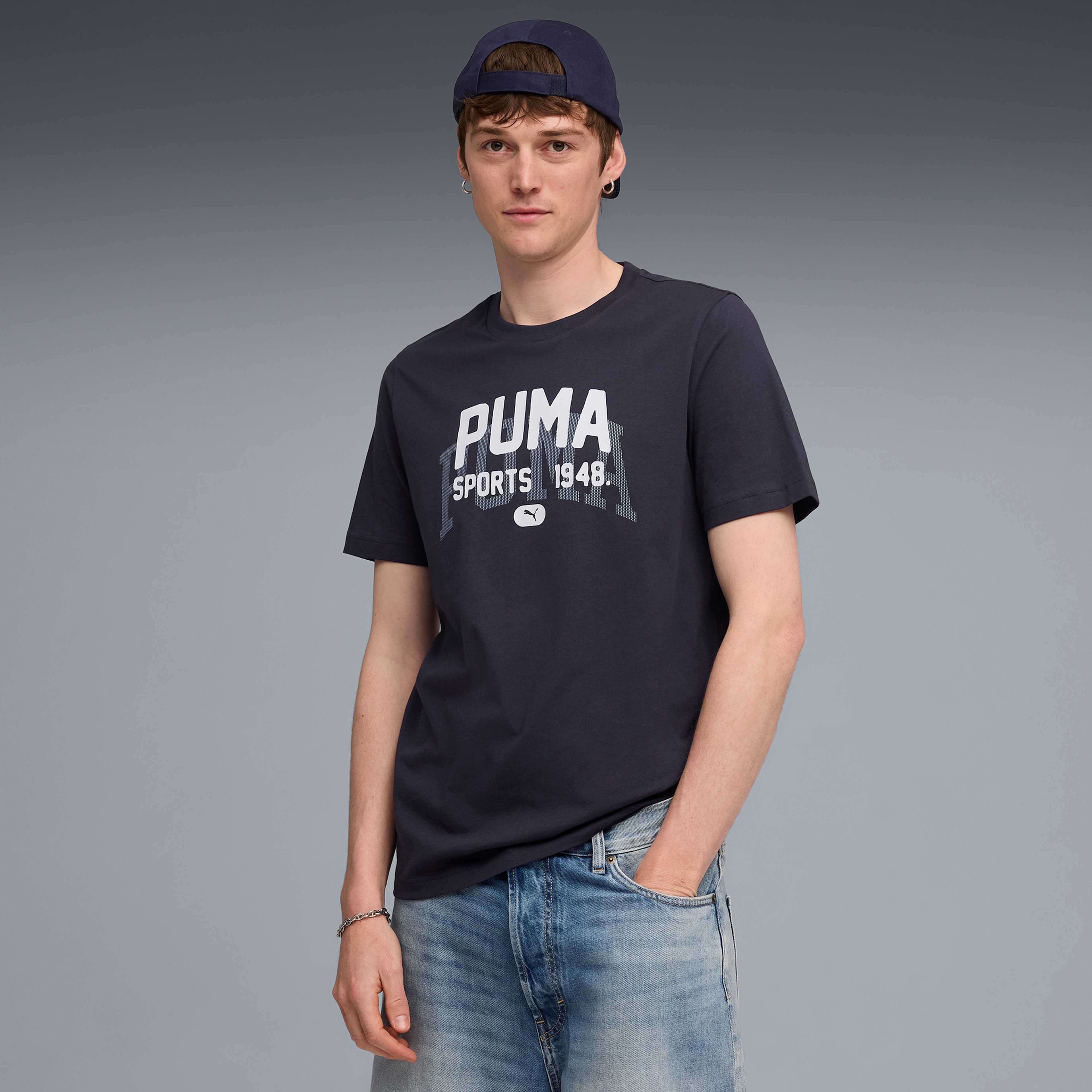 Puma Graphic Varsity Erkek Lacivert T-Shirt