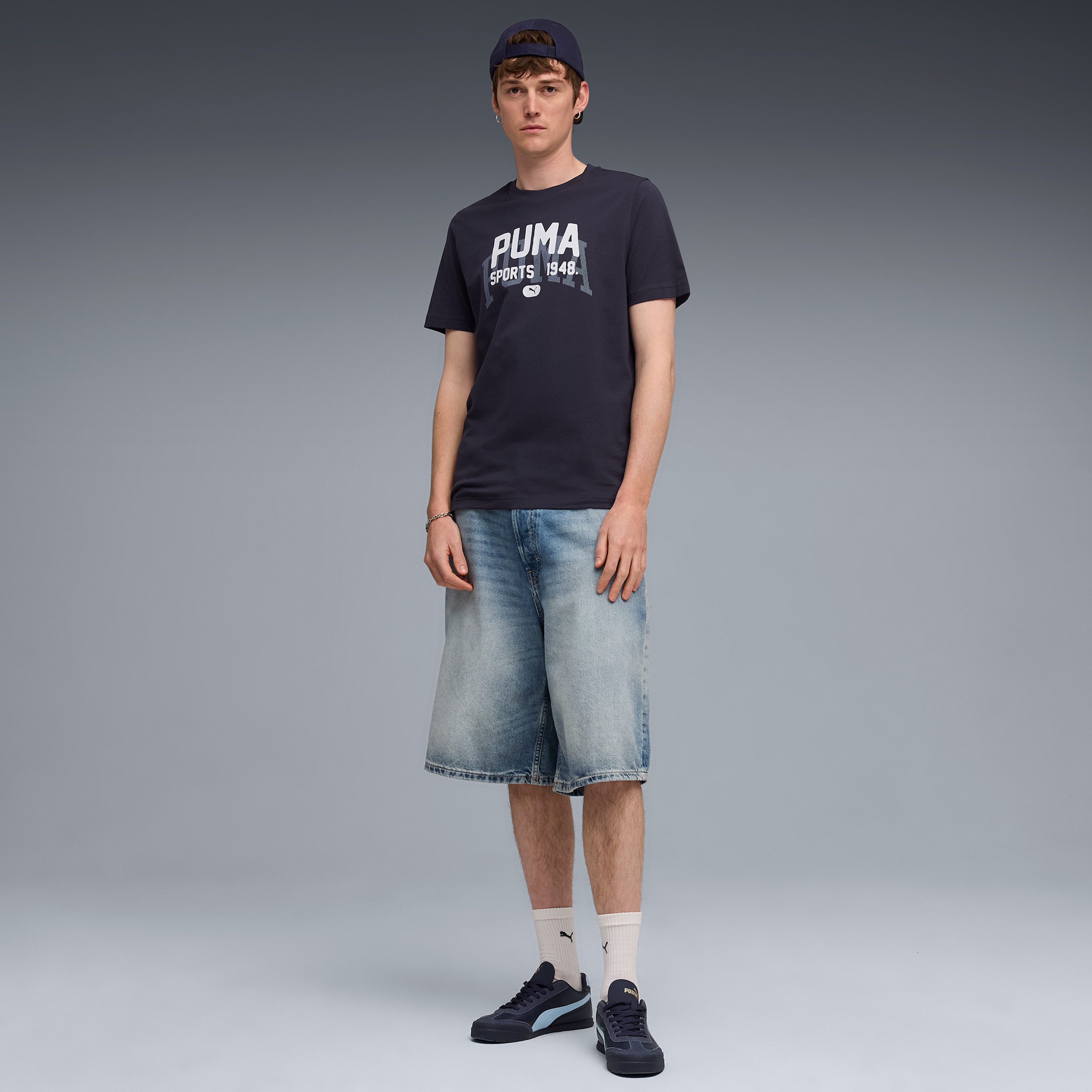 Puma Graphic Varsity Erkek Lacivert T-Shirt