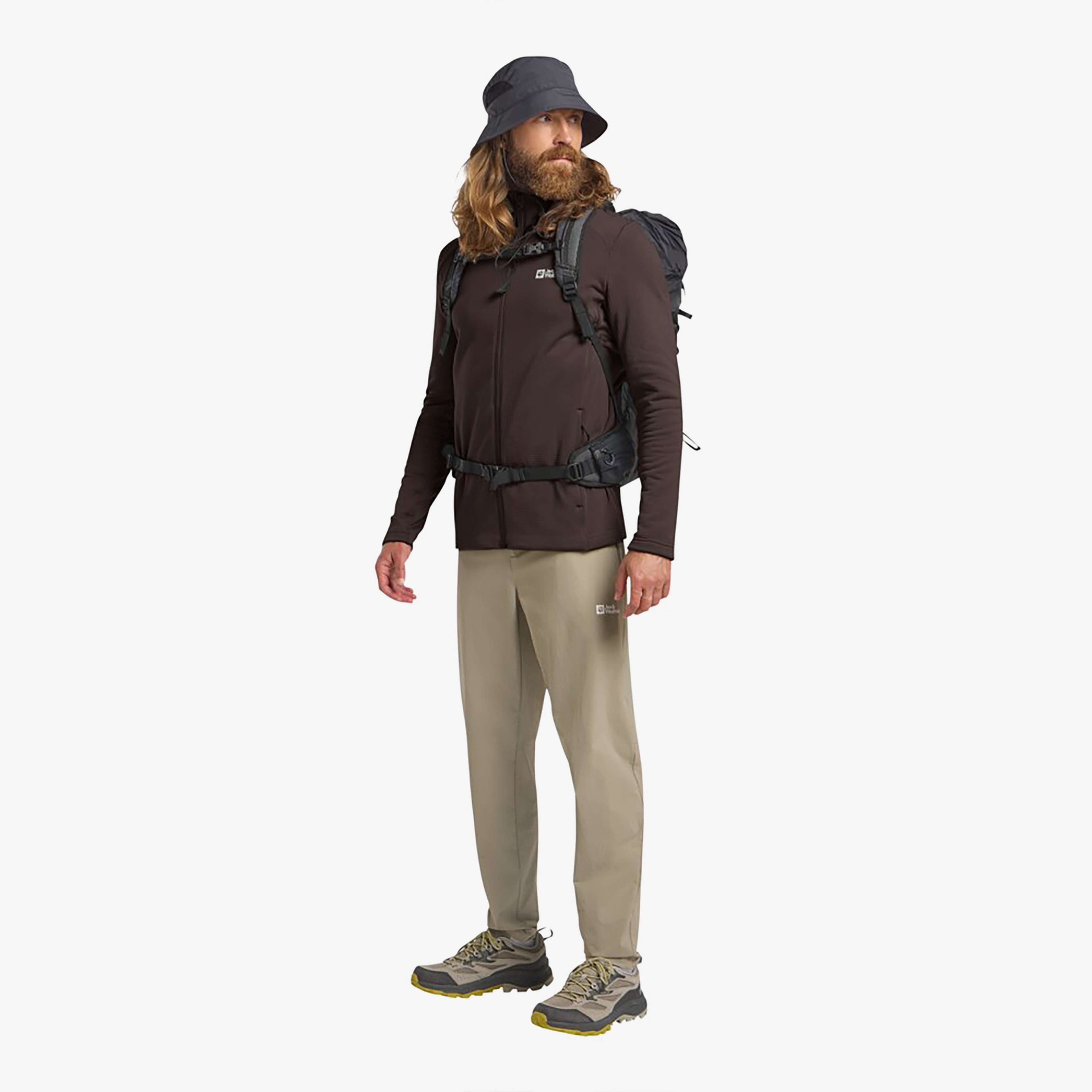 Jack Wolfskin Kolbenberg Full Zipped Erkek Kahverengi Ceket