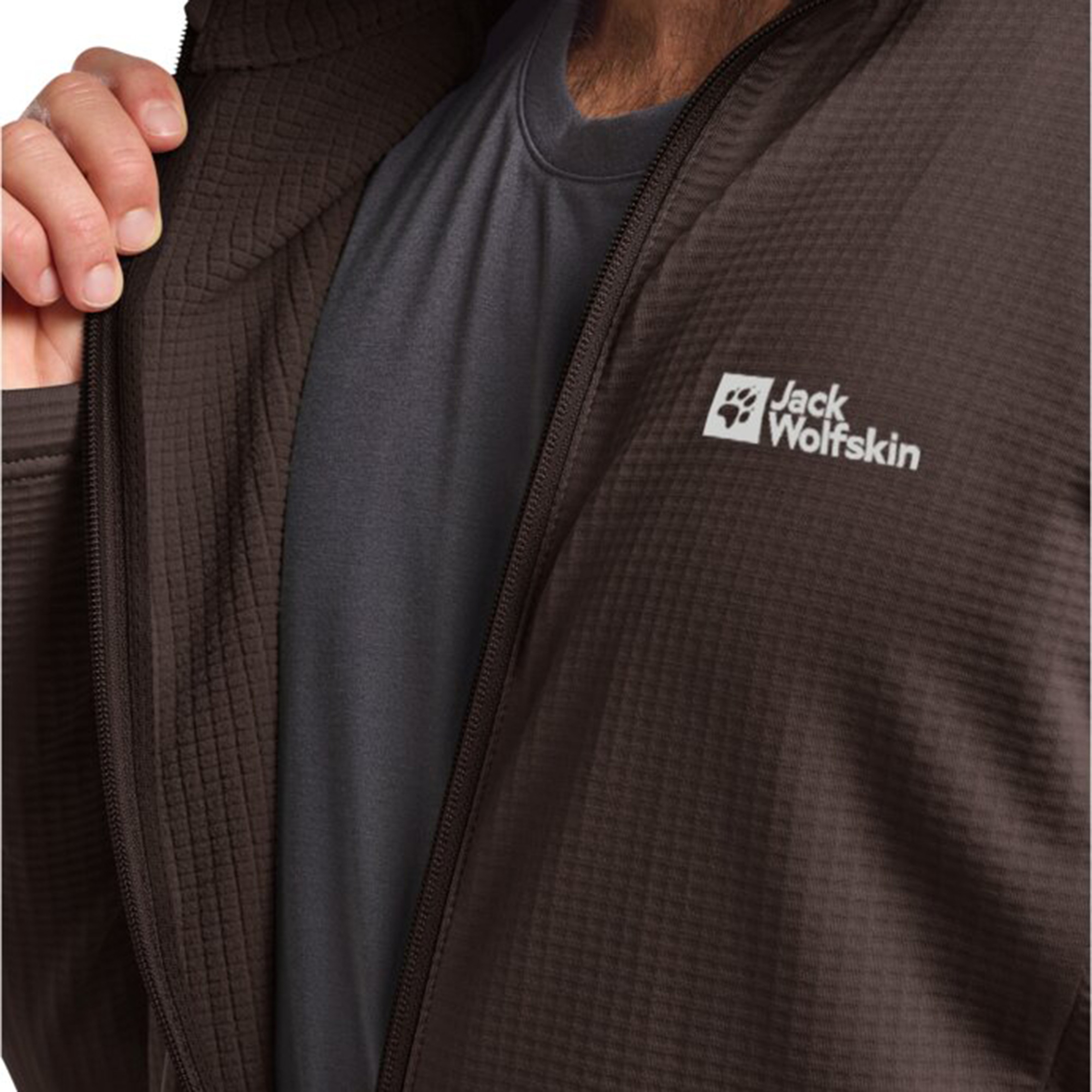 Jack Wolfskin Kolbenberg Full Zipped Erkek Kahverengi Ceket