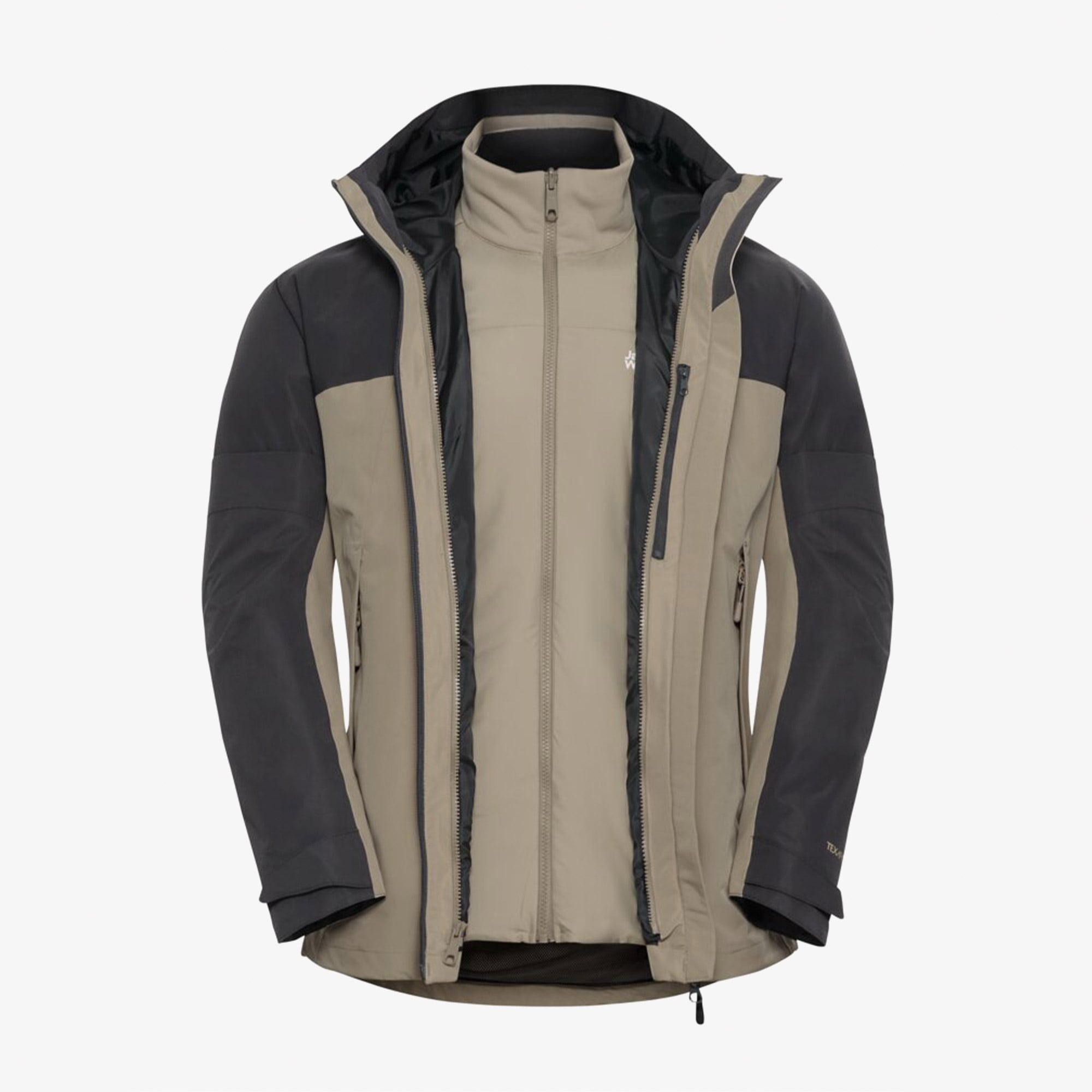 Jack Wolfskin Wild Places 3in1 Erkek Bej Ceket