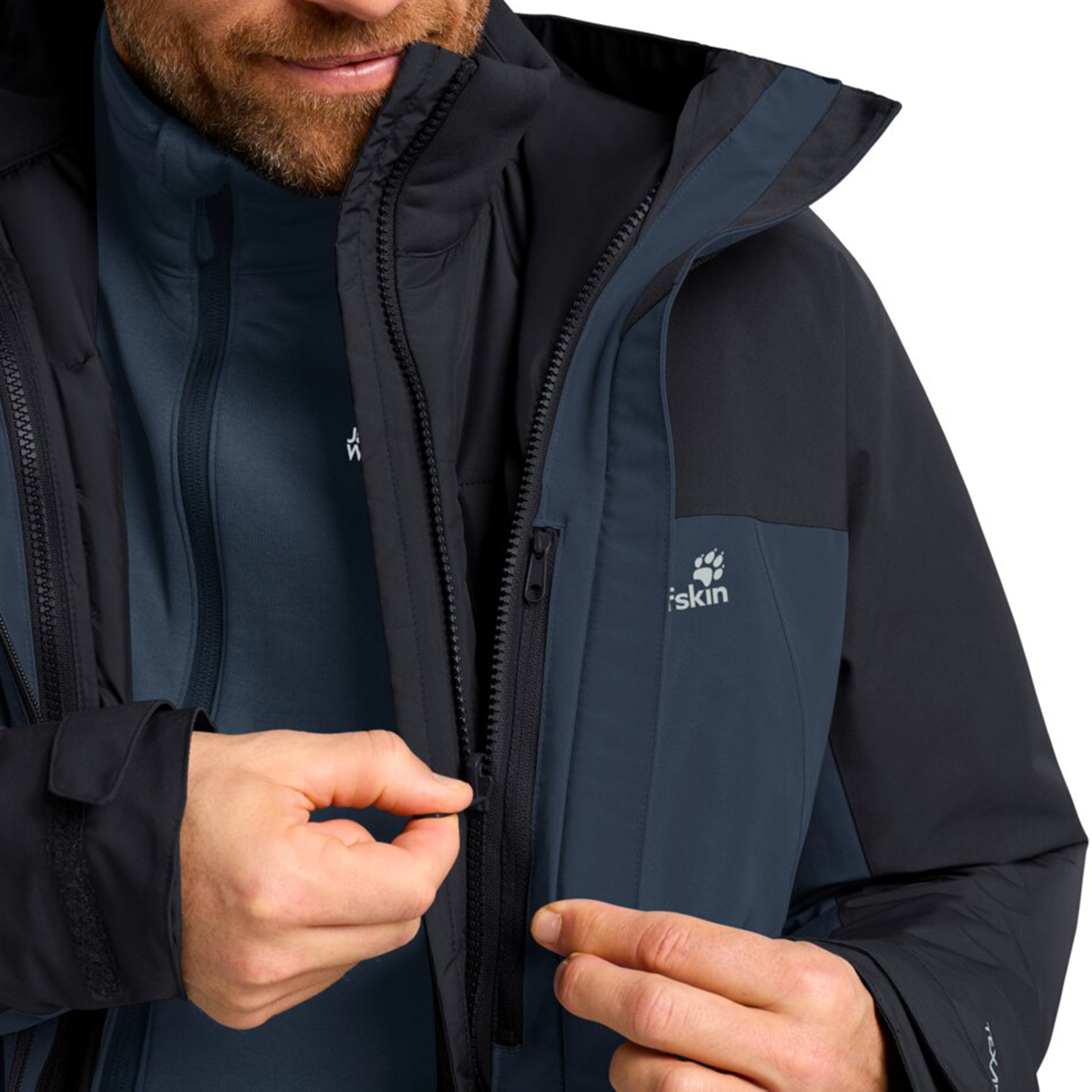 Jack Wolfskin Wild Places 3in3 Erkek Lacivert Ceket