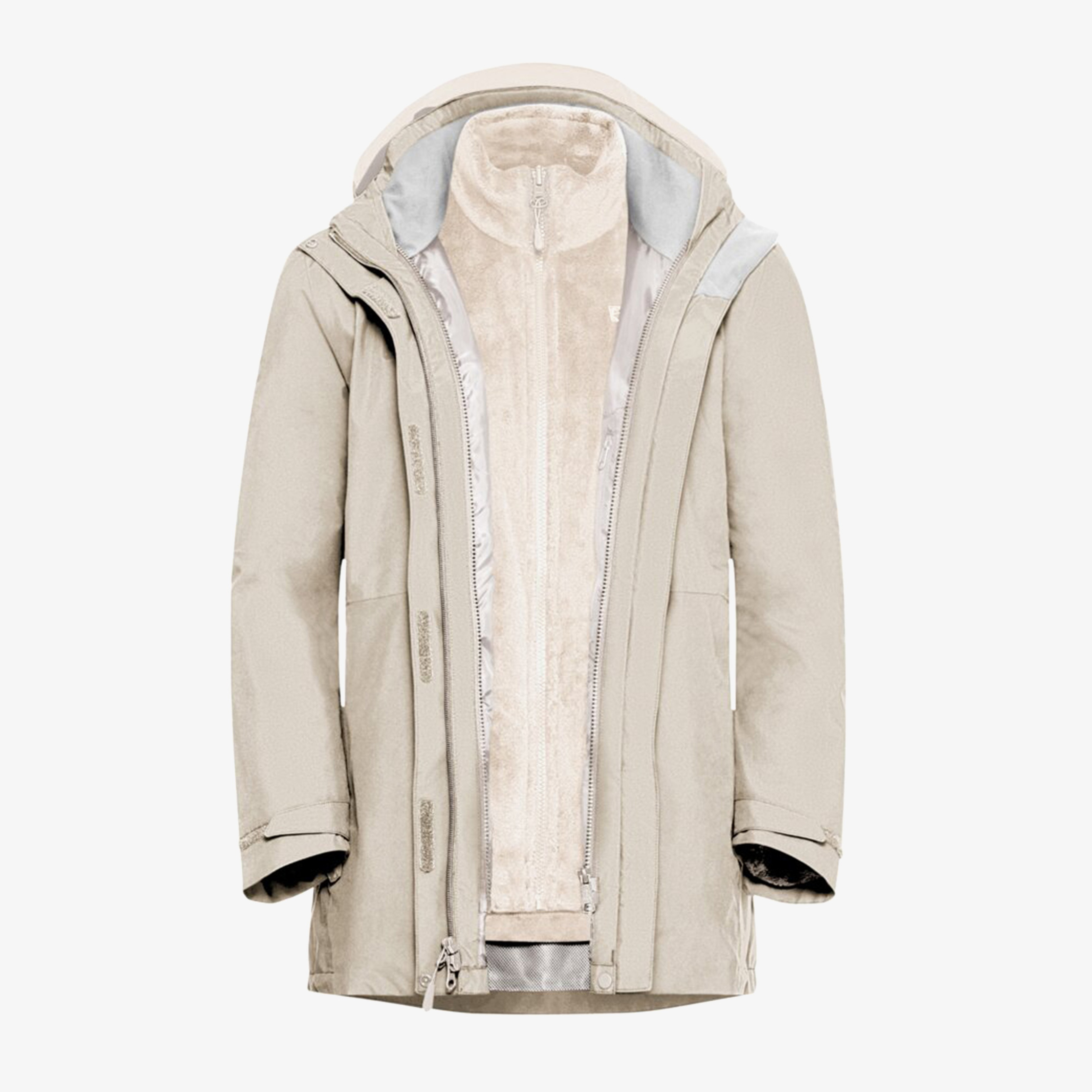 Jack Wolfskin Rotwand 3in2 Kadın Krem Ceket