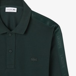 Erkek Regular Fit Uzun Kollu Koyu Yeşil Polo
