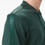 Erkek Regular Fit Uzun Kollu Koyu Yeşil Polo