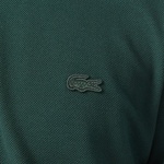 Erkek Regular Fit Uzun Kollu Koyu Yeşil Polo