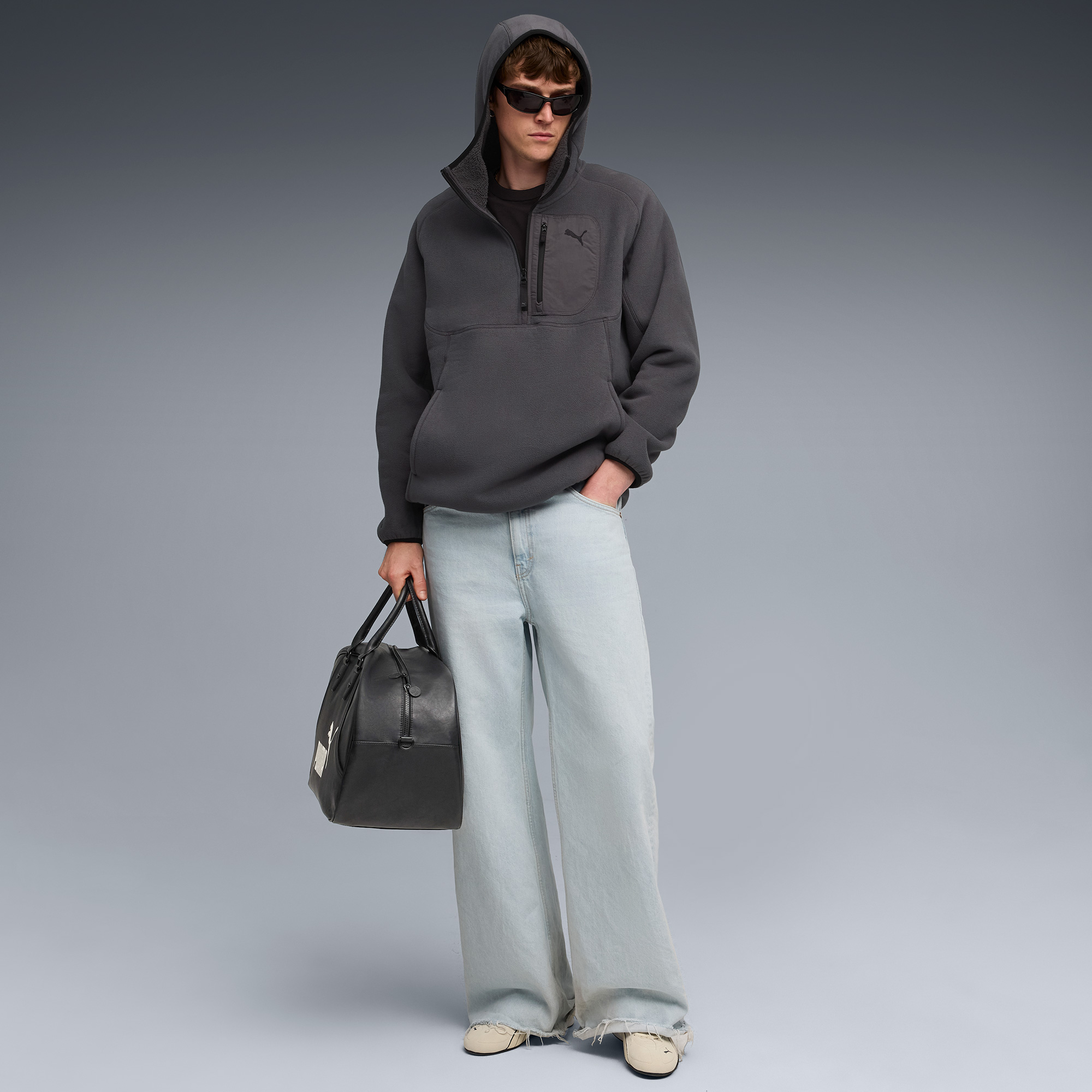 Puma Tech Half Zip Erkek Gri Sweatshirt