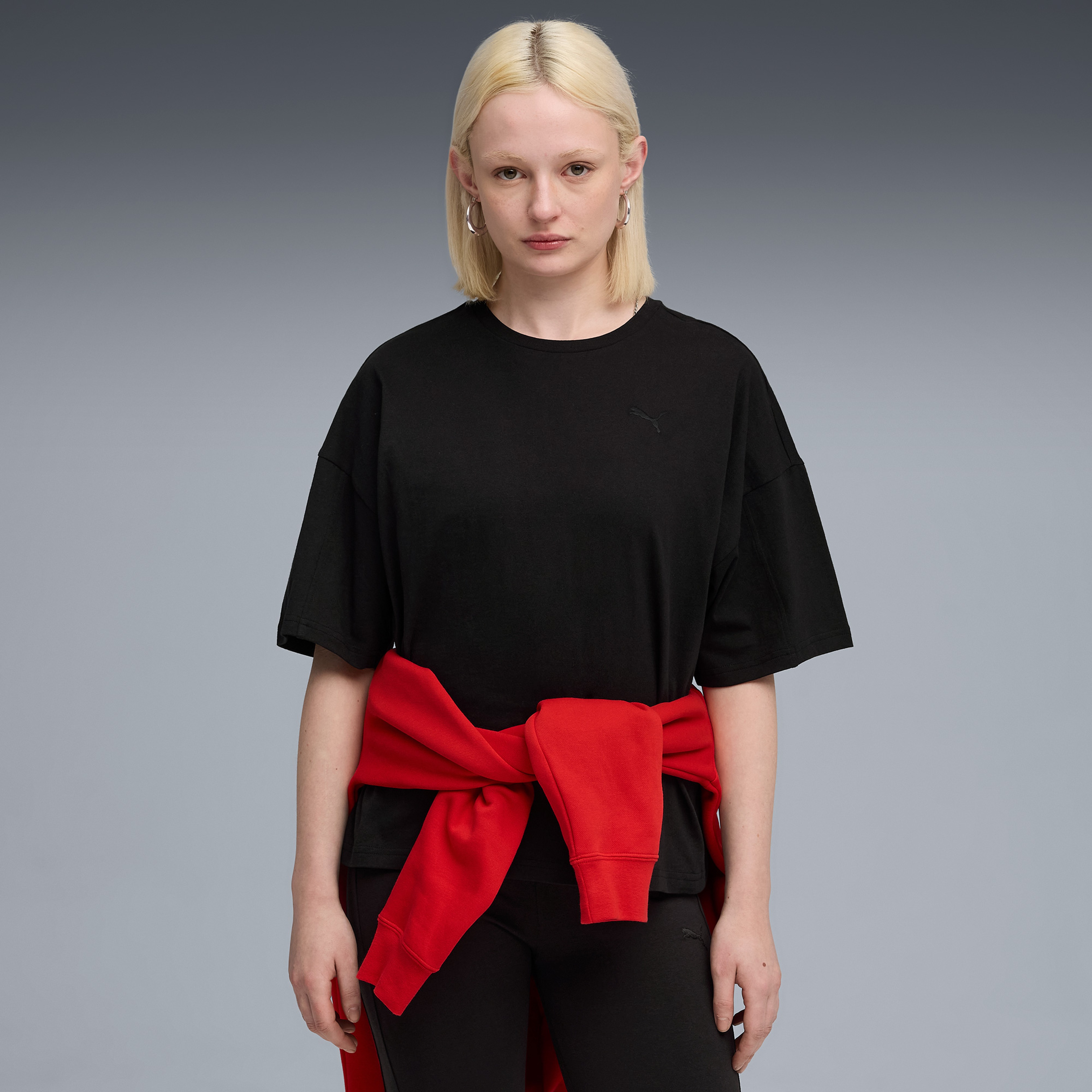 Puma Her Oversized  Kadın Siyah T-Shirt