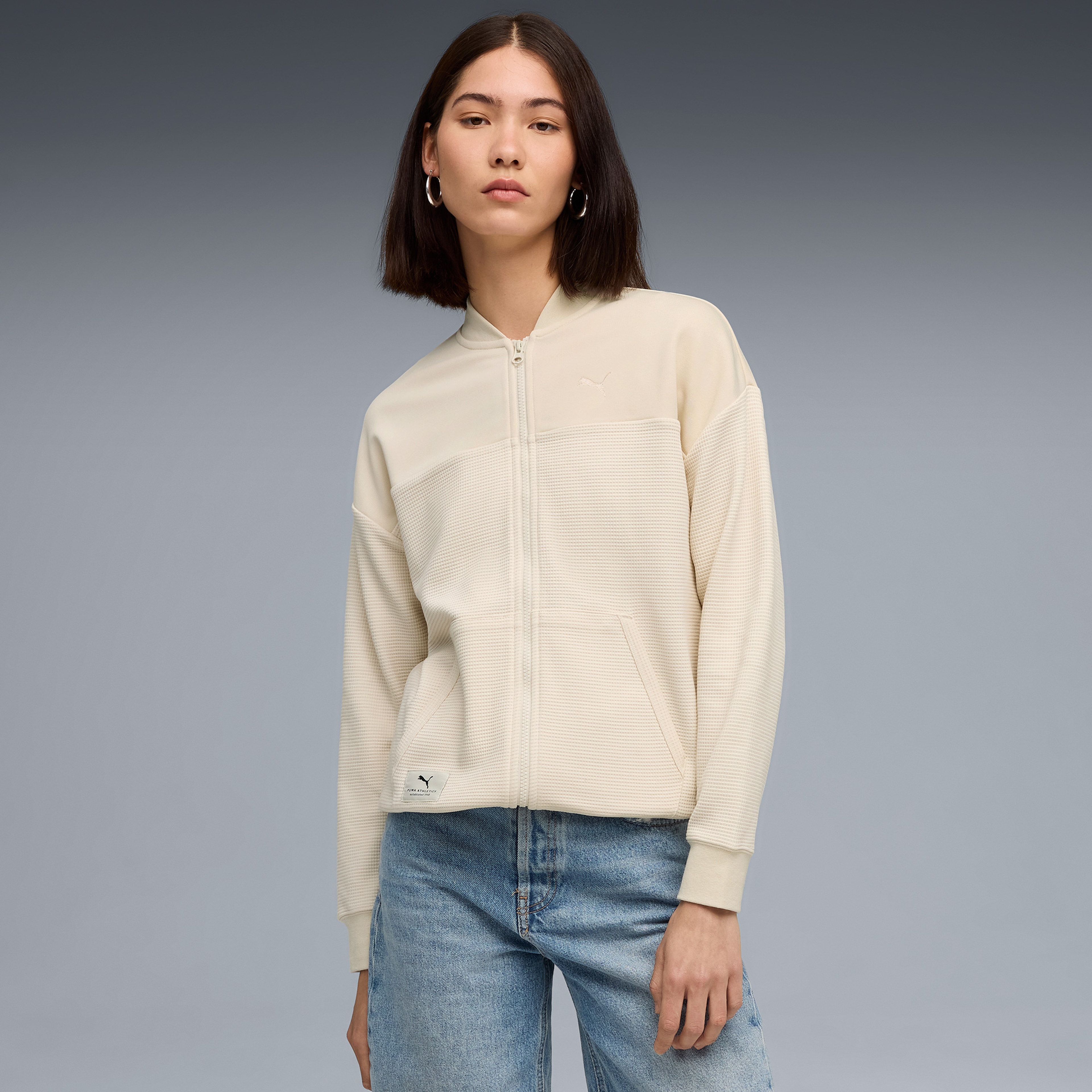 Puma Class Full-Zip Kadın Krem Ceket