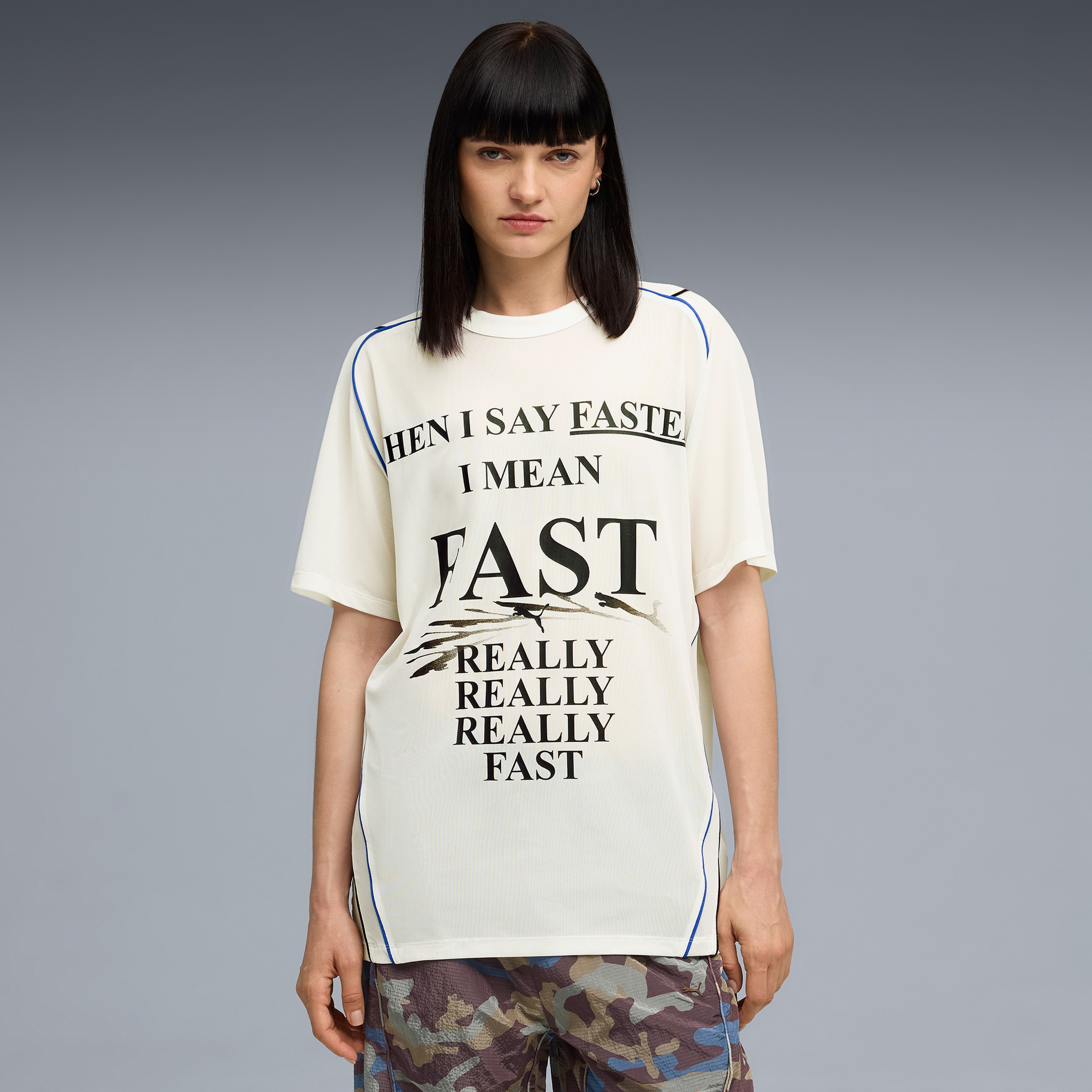 Puma Nine To Five Mesh Kadın Beyaz Tişört