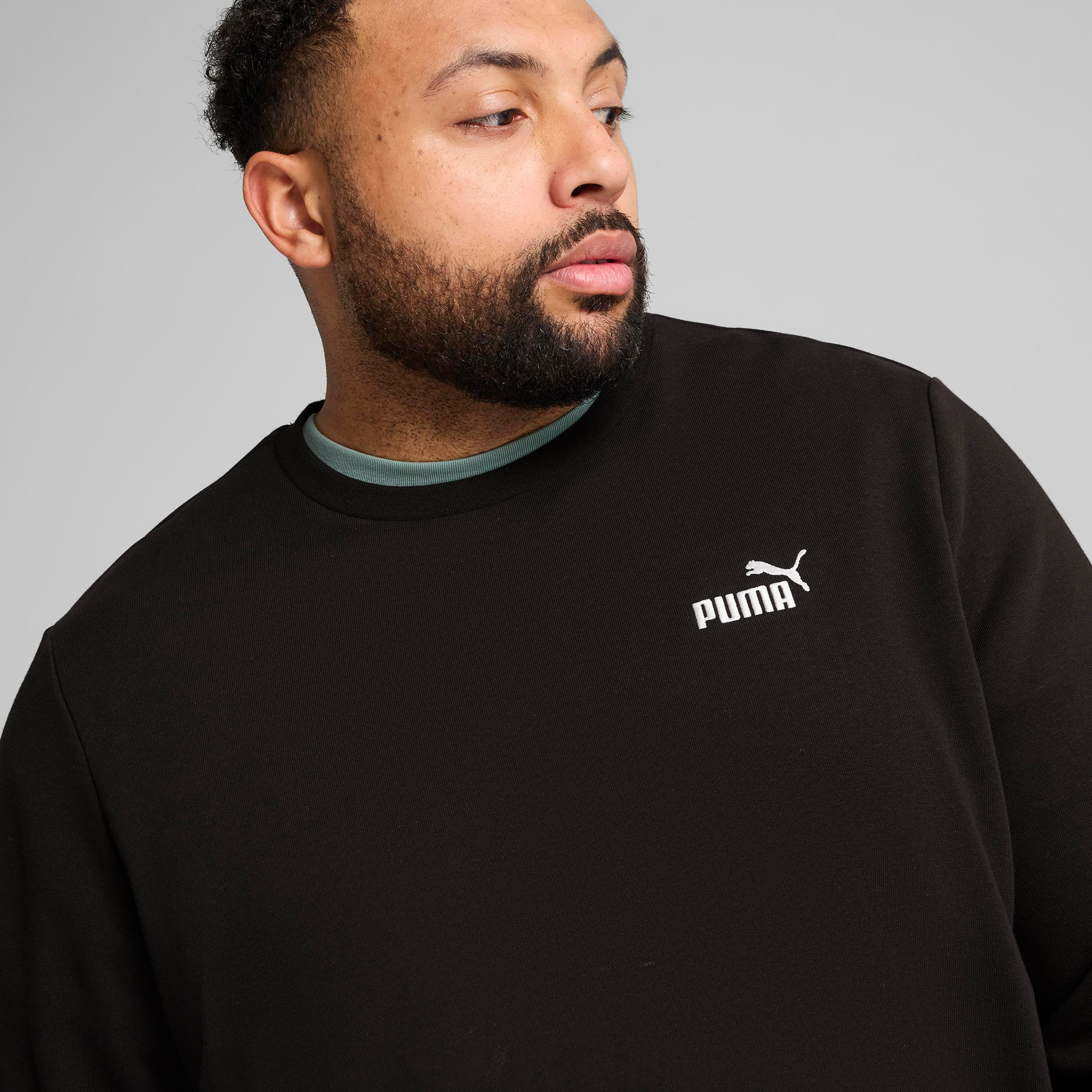 Puma Essential Small No. 1 Logo Crew Erkek Siyah Sweatshirt