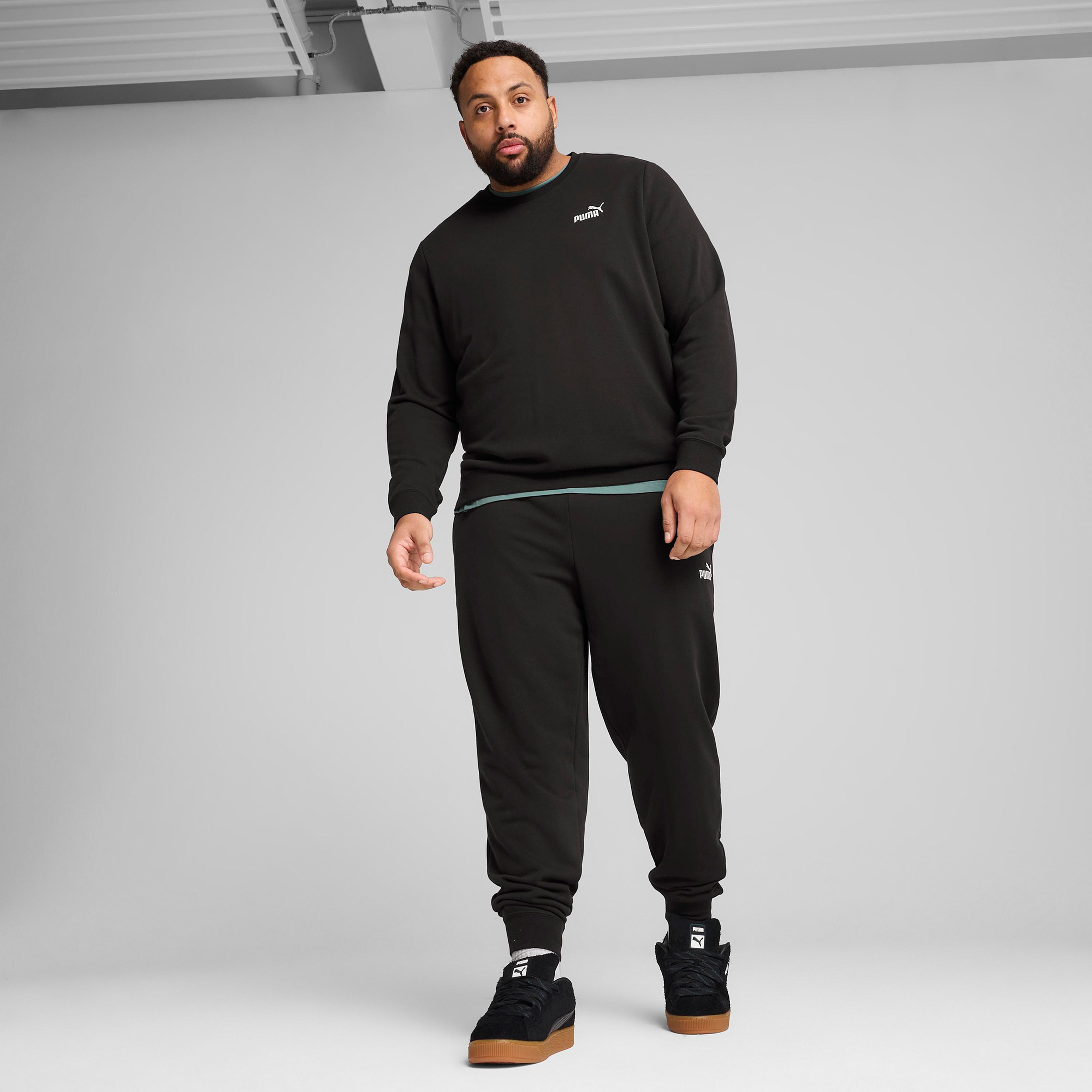 Puma Essential Small No. 1 Logo Crew Erkek Siyah Sweatshirt