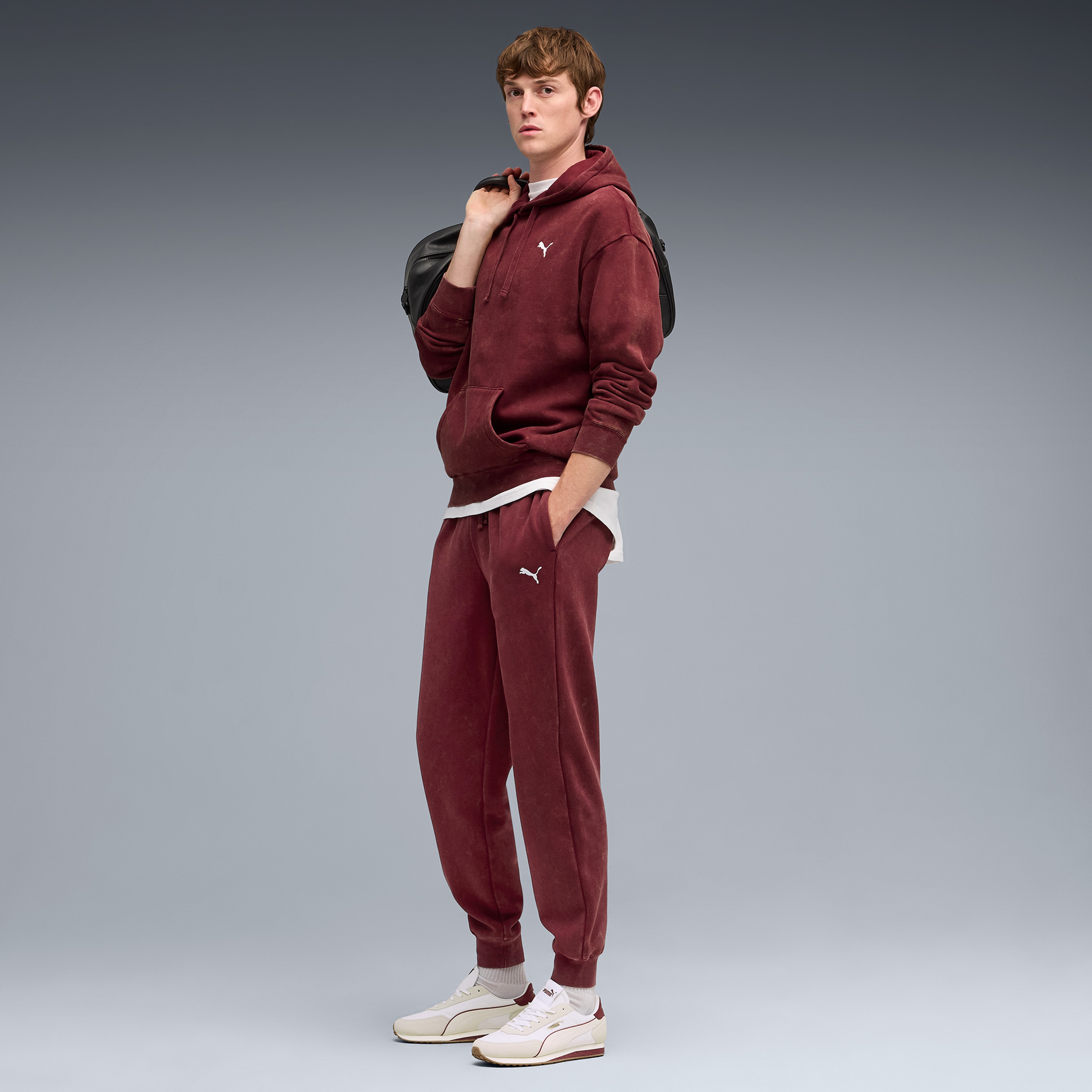 Puma Essentials Elevated Wash Erkek Kırmızı Sweatshirt