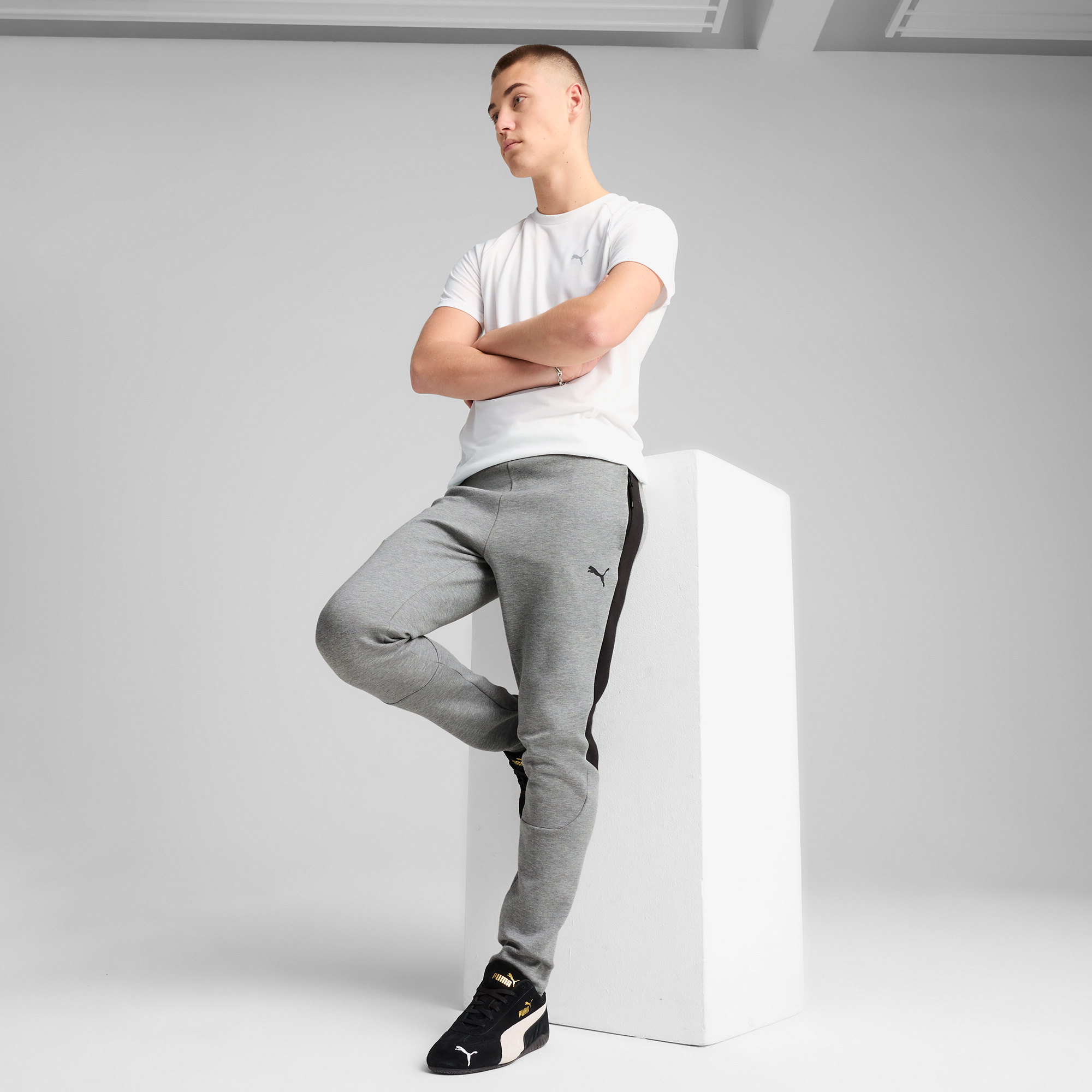 Puma Evostripe Core Erkek Gri Pantolon