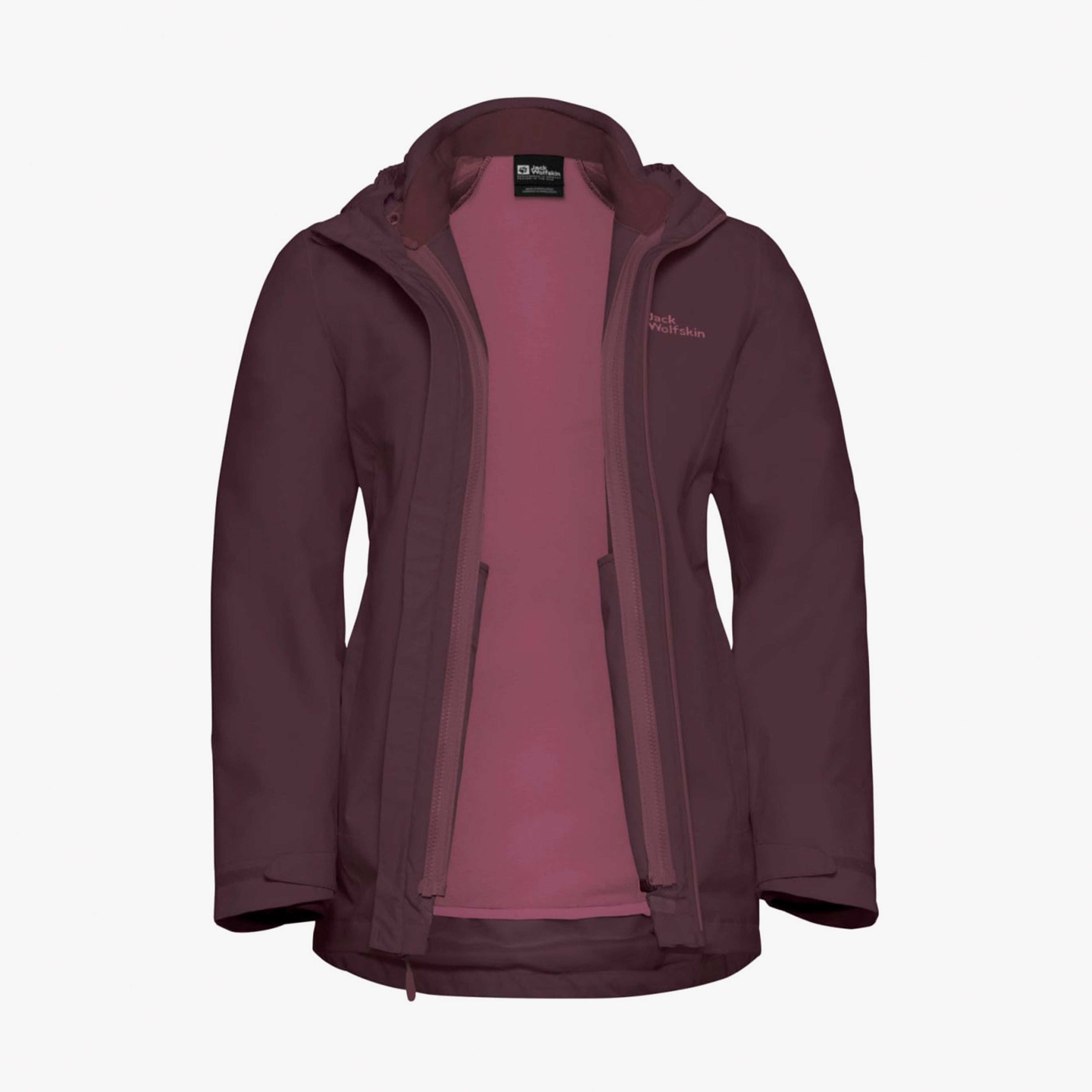 Jack Wolfskin Moonrise 3in1 Kadın Mor Ceket