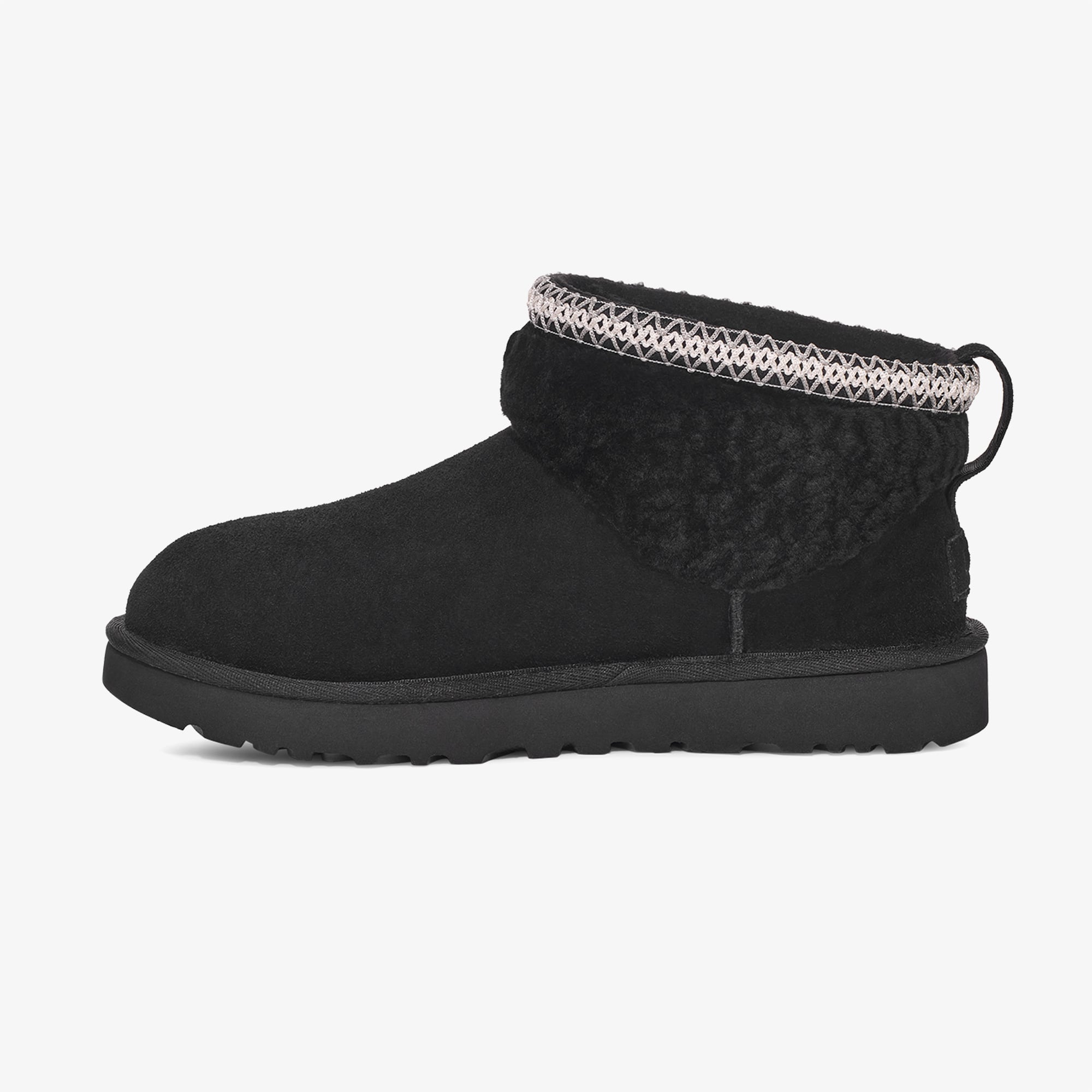 UGG Classic Ultra Mini Maxi Curly Kadın Siyah Bot