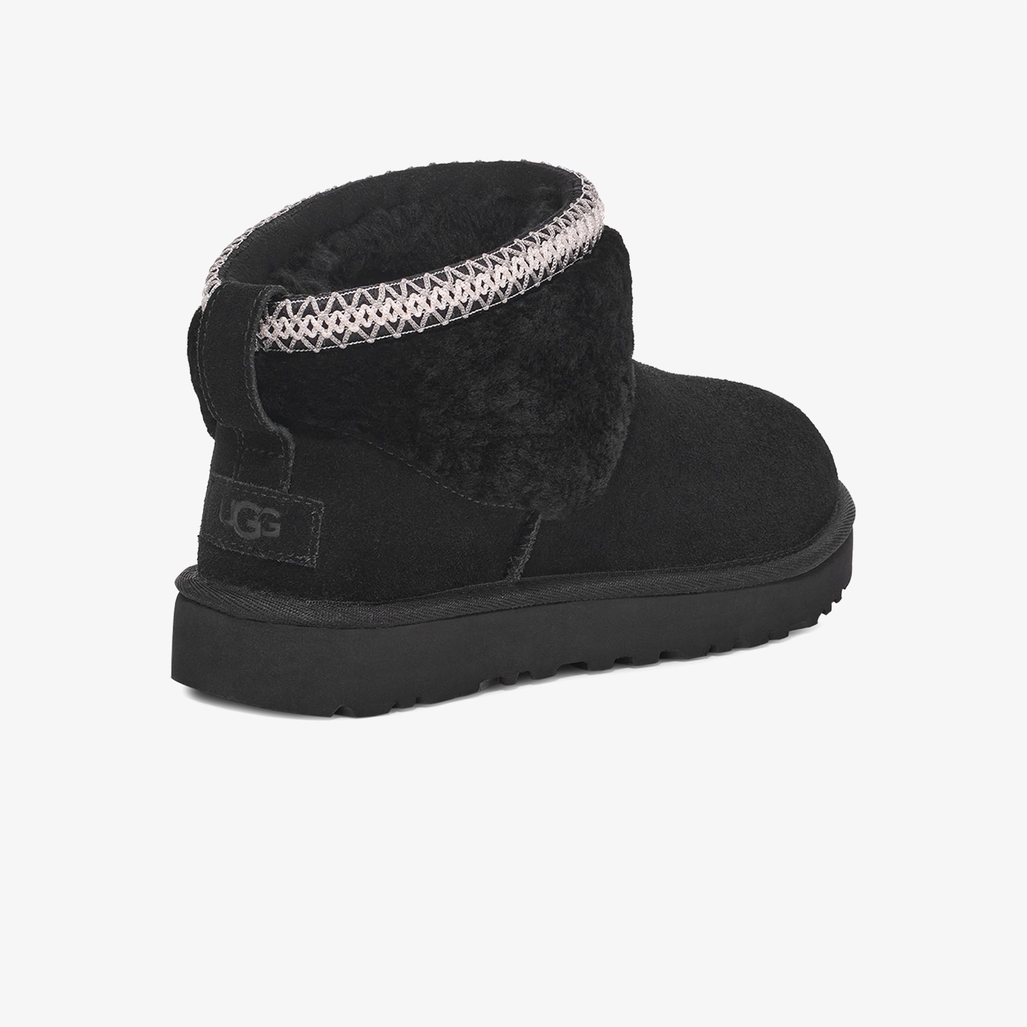 UGG Classic Ultra Mini Maxi Curly Kadın Siyah Bot