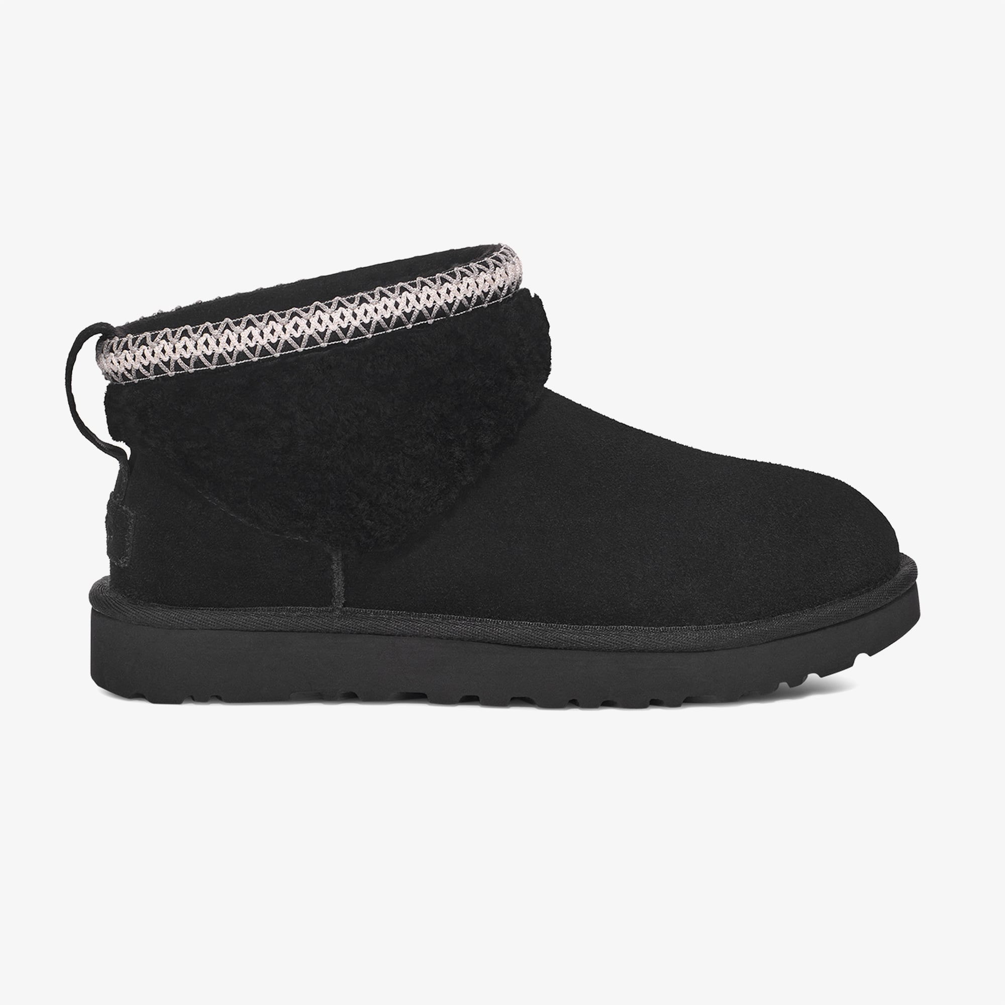 UGG Classic Ultra Mini Maxi Curly Kadın Siyah Bot