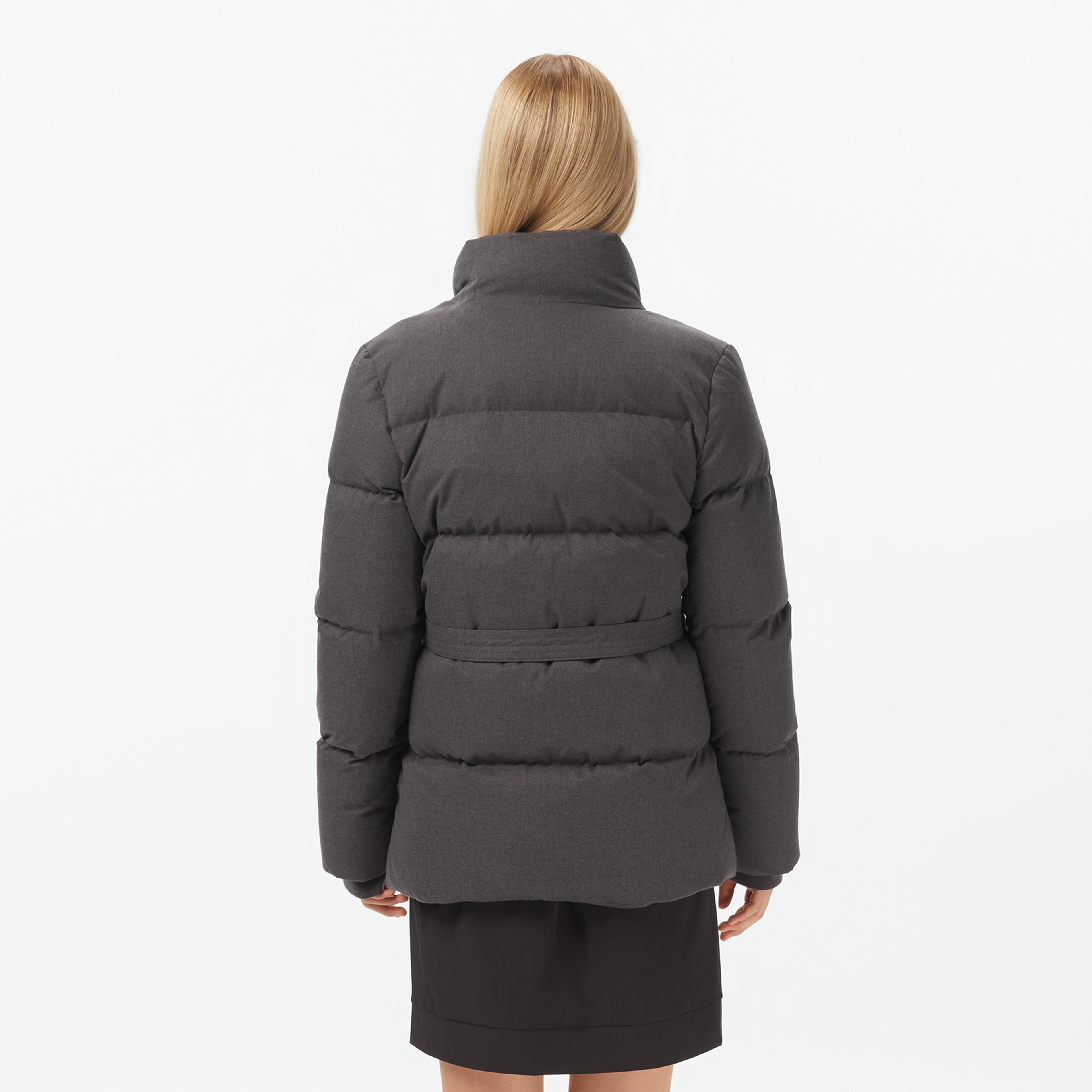 Lacoste Kadın Dik Yaka Koyu Gri Mont