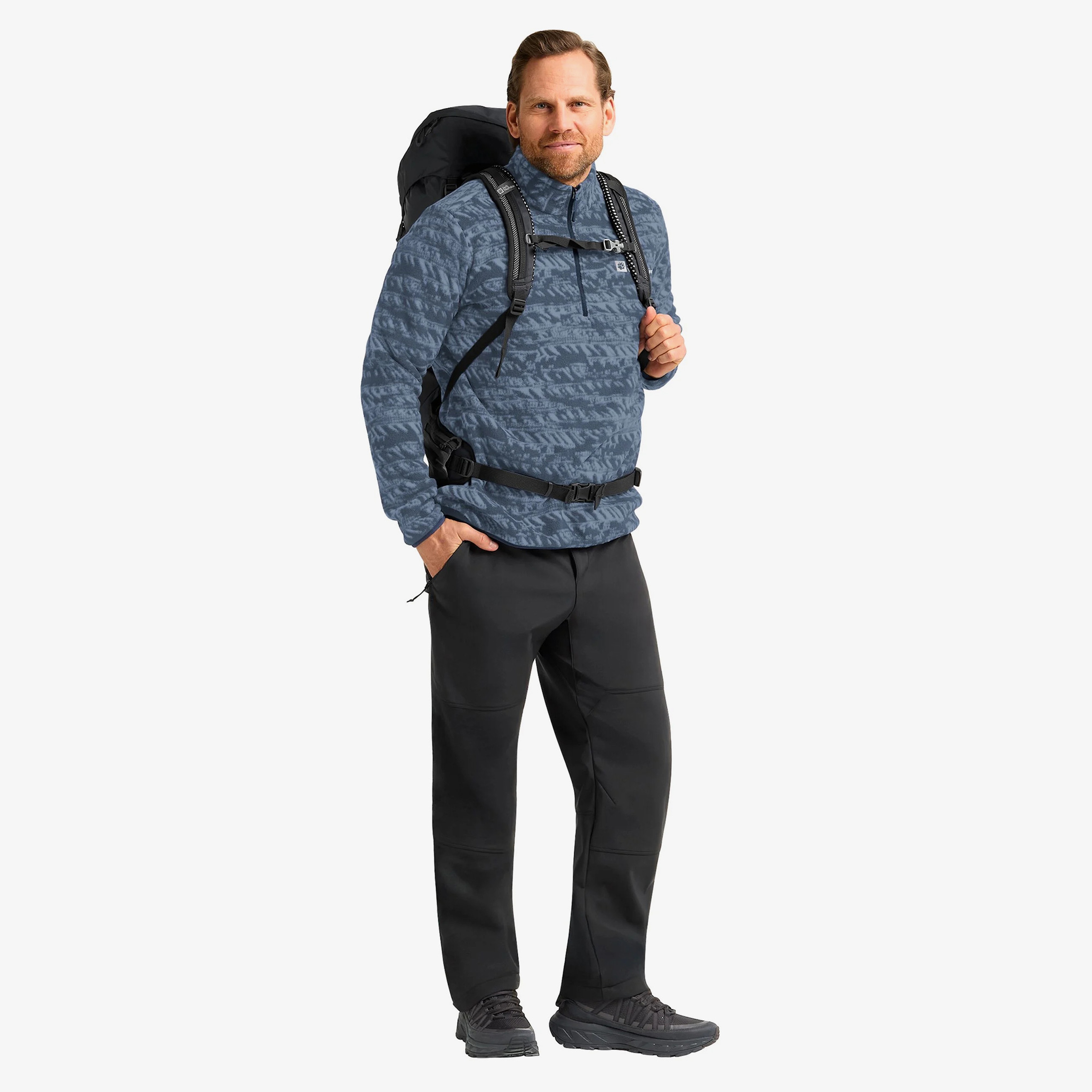 Jack Wolfskin Big Sky Half Zipped Erkek Lacivert Polar