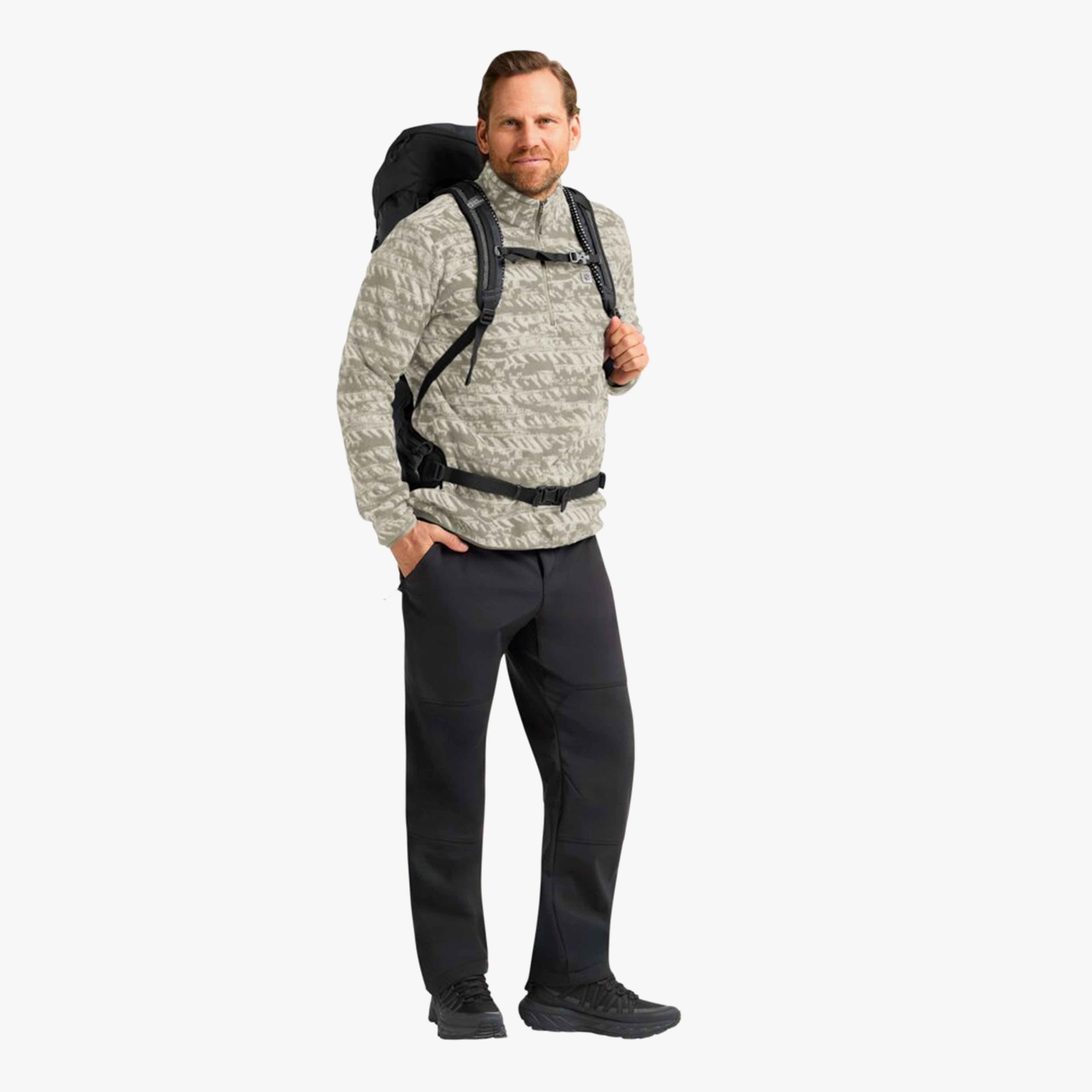 Jack Wolfskin Big Sky Half Zipped Erkek Bej Polar