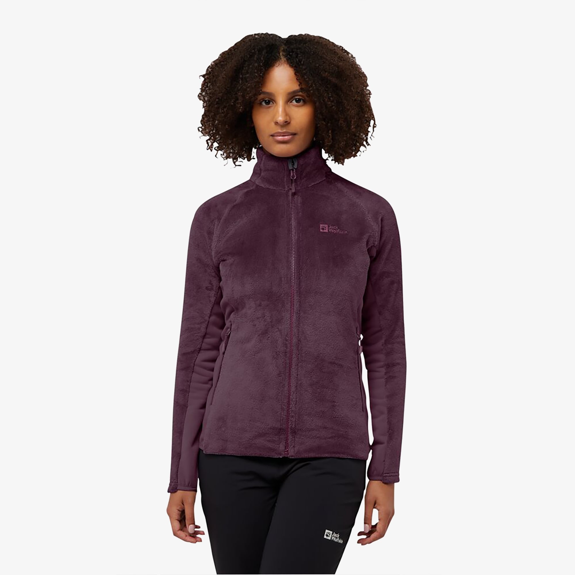 Jack Wolfskin Rotwand Full Zipped Kadın Mor Ceket