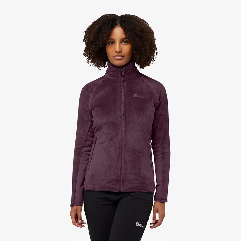 Jack Wolfskin Rotwand Full Zipped Kadın Mor Ceket