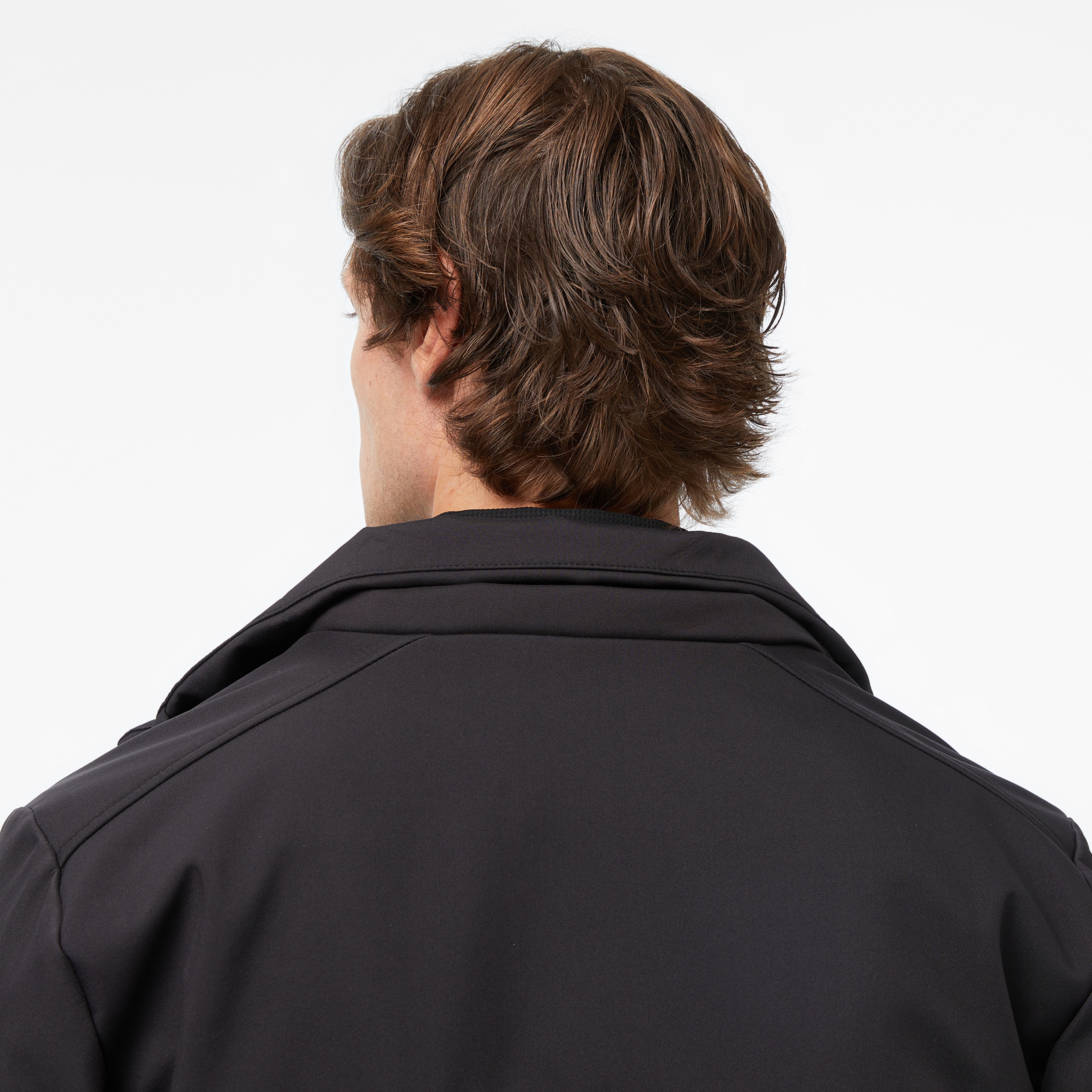 Erkek Kapüşonlu Siyah Yağmurluk