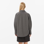 Kadın Regular Fit Koyu Gri Dış Gömlek