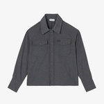 Kadın Regular Fit Koyu Gri Dış Gömlek