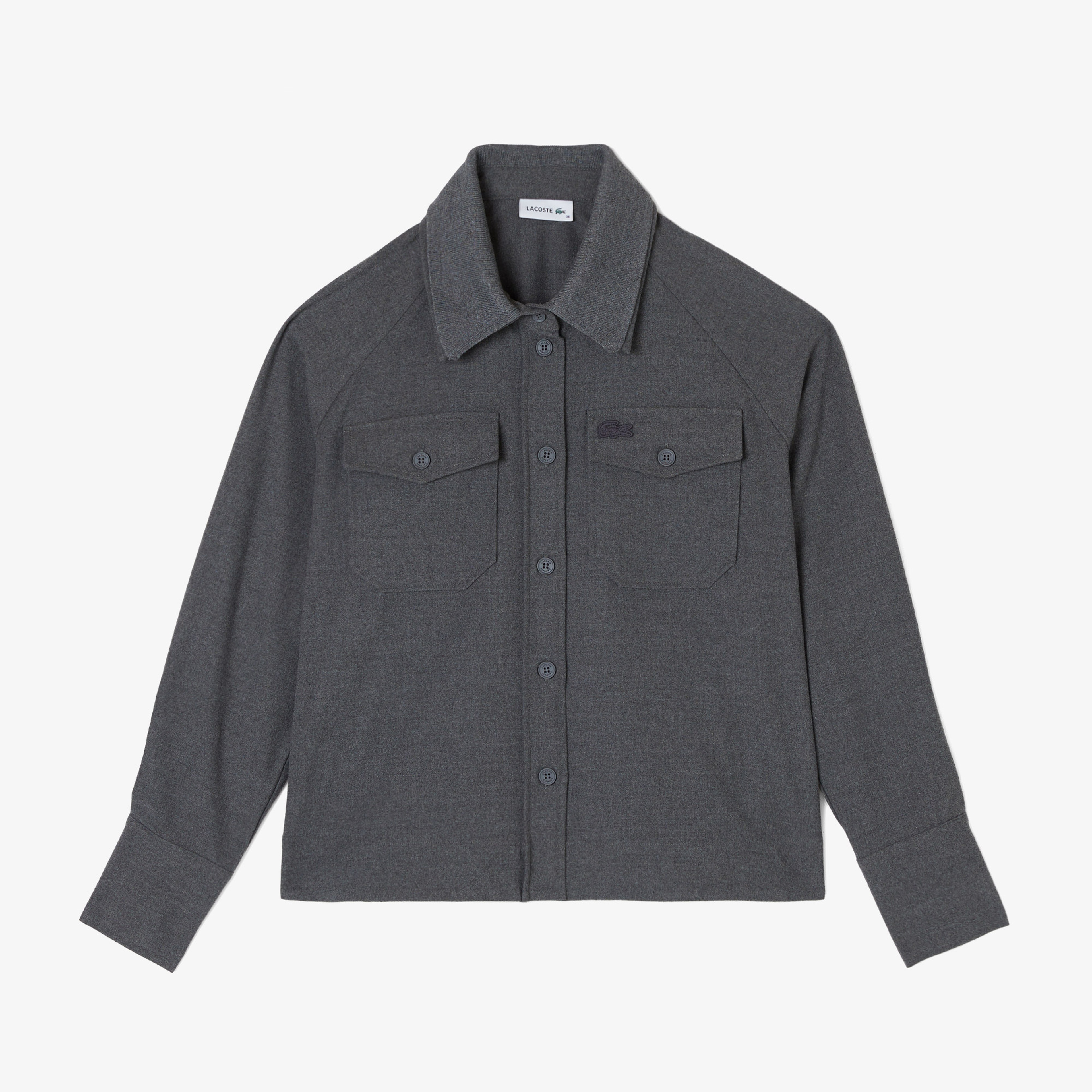 Kadın Regular Fit Koyu Gri Dış Gömlek