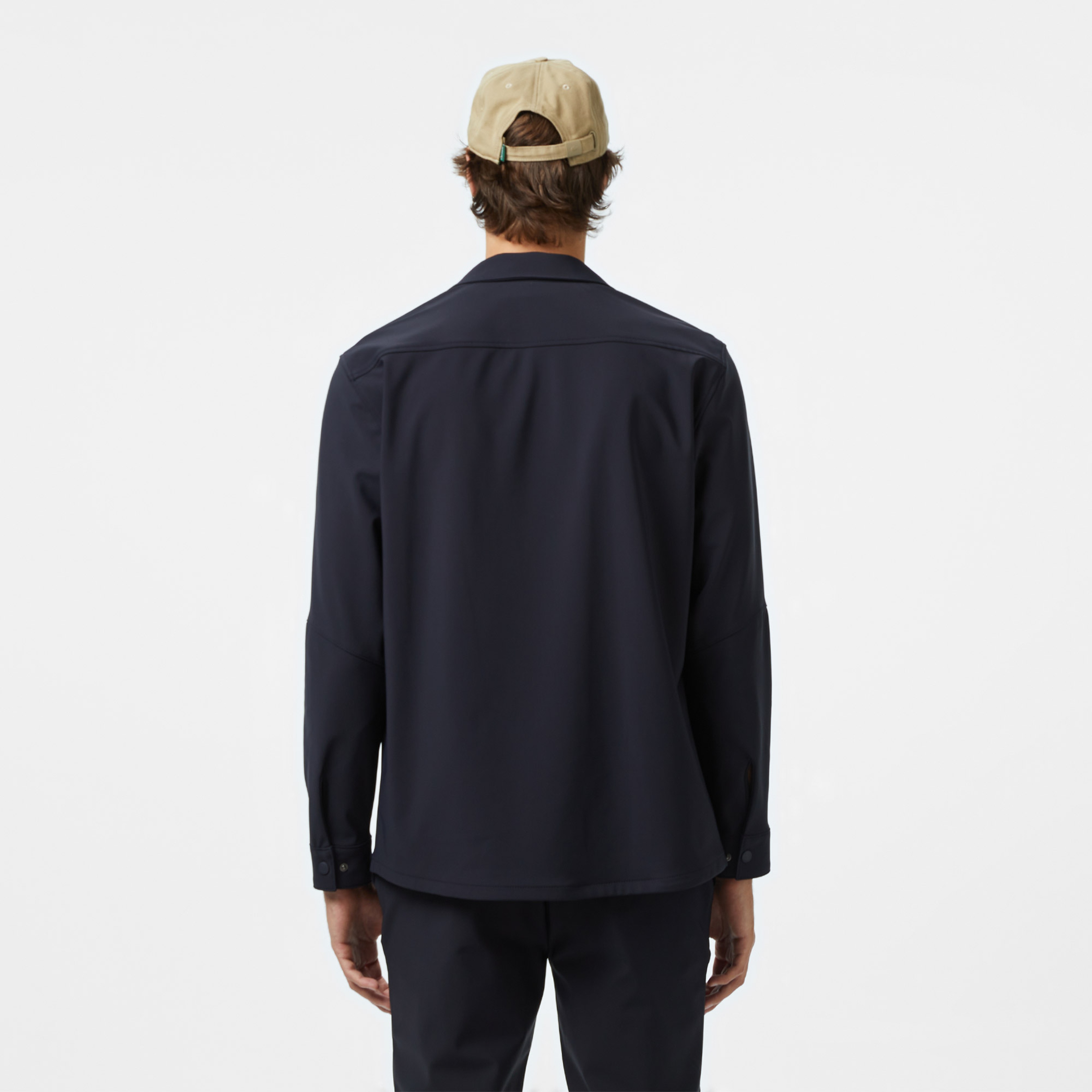 Erkek Regular Fit Fermuarlı Lacivert Dış Gömlek