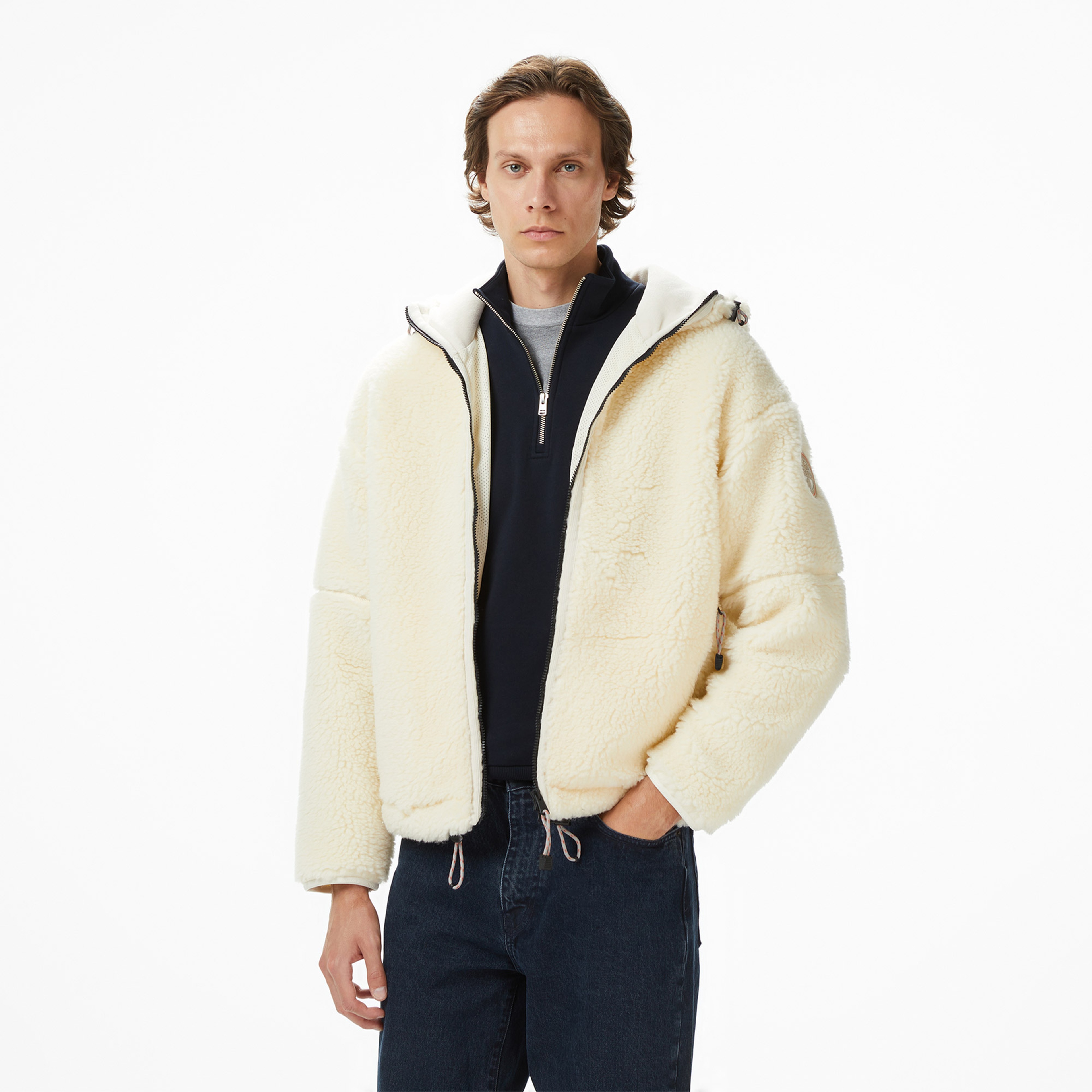 Napapijri T-Tires Fzh Erkek Krem Polar Ceket