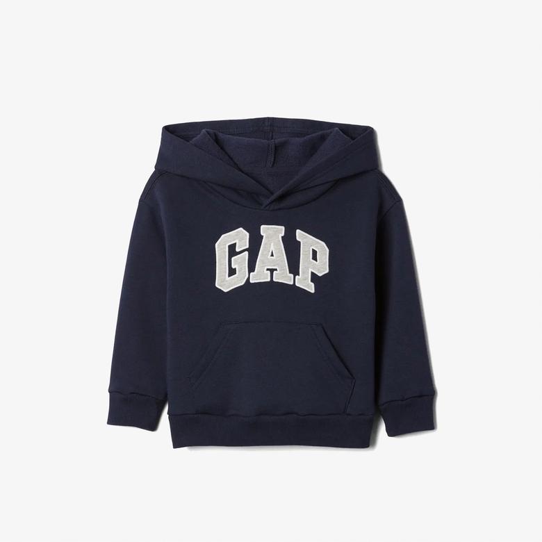Gap V-Logo Bebek Lacivert Kapüşonlu Sweatshirt