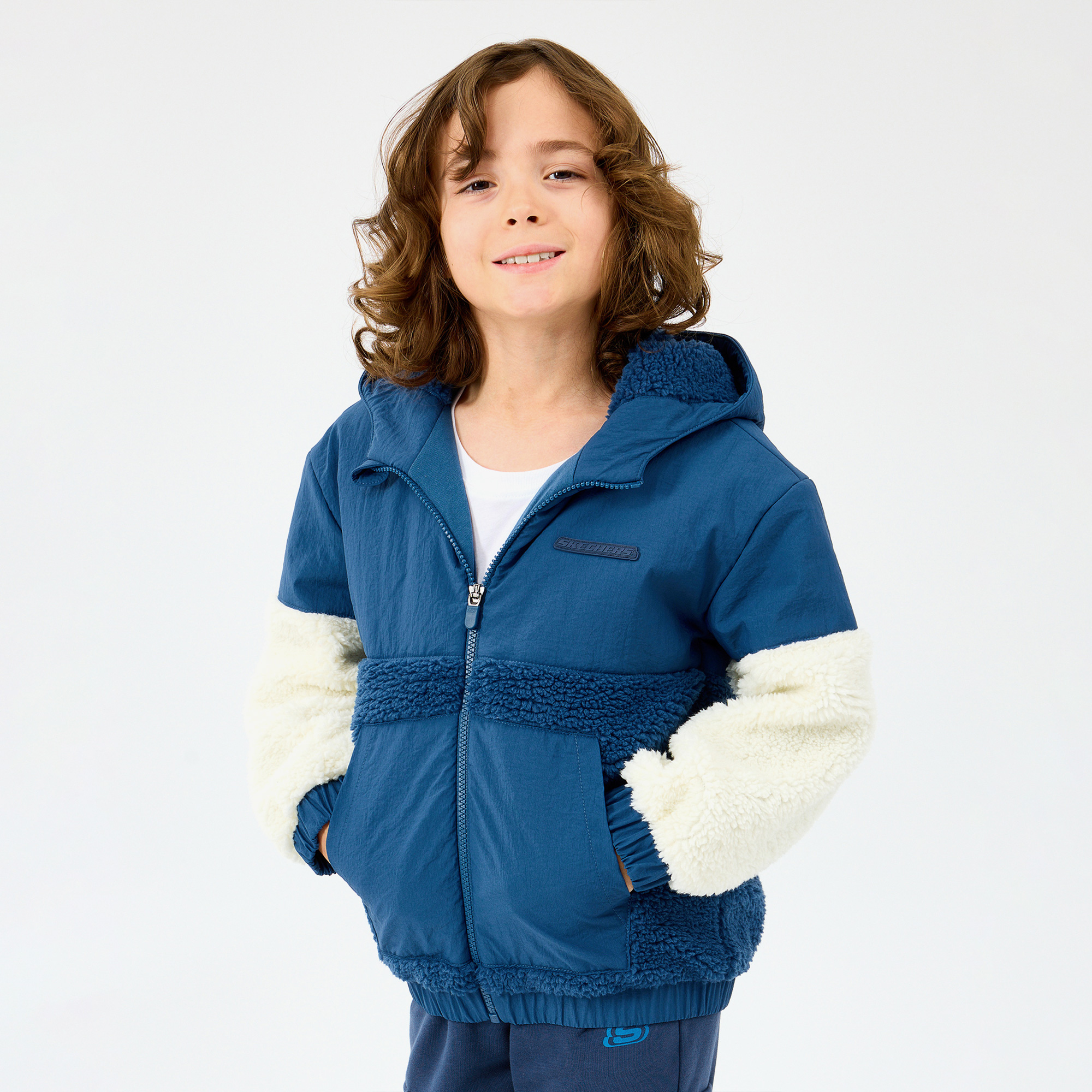 Skechers Sherpa Çocuk Mavi Mont